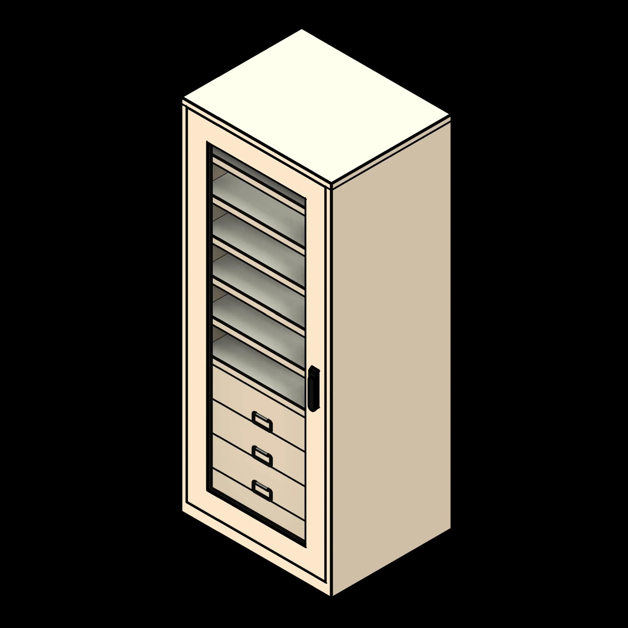 SSG Cabinet Museum Preservation Combo PCS Single Drawers on Bottom