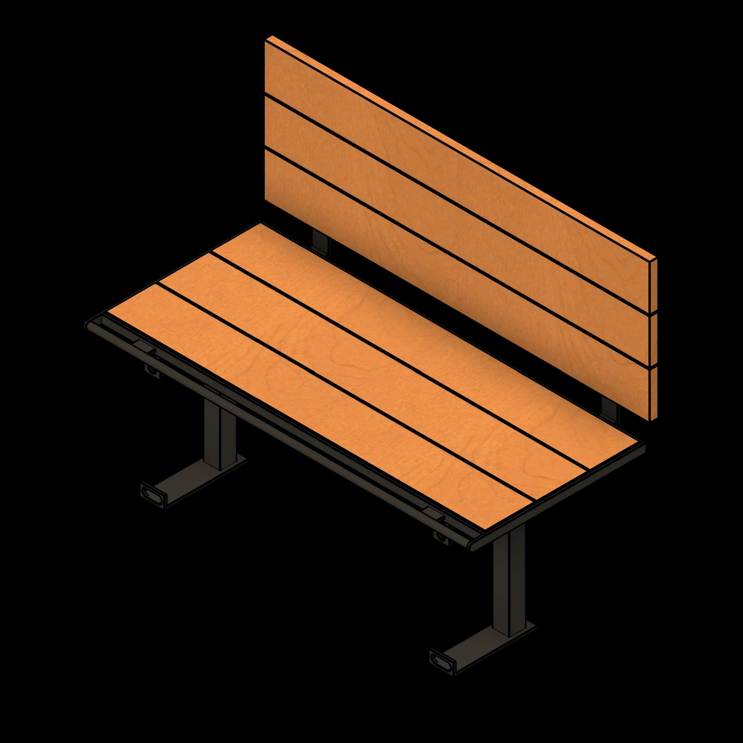 SSG Bench Restraint Freestanding PCS ADA with Back