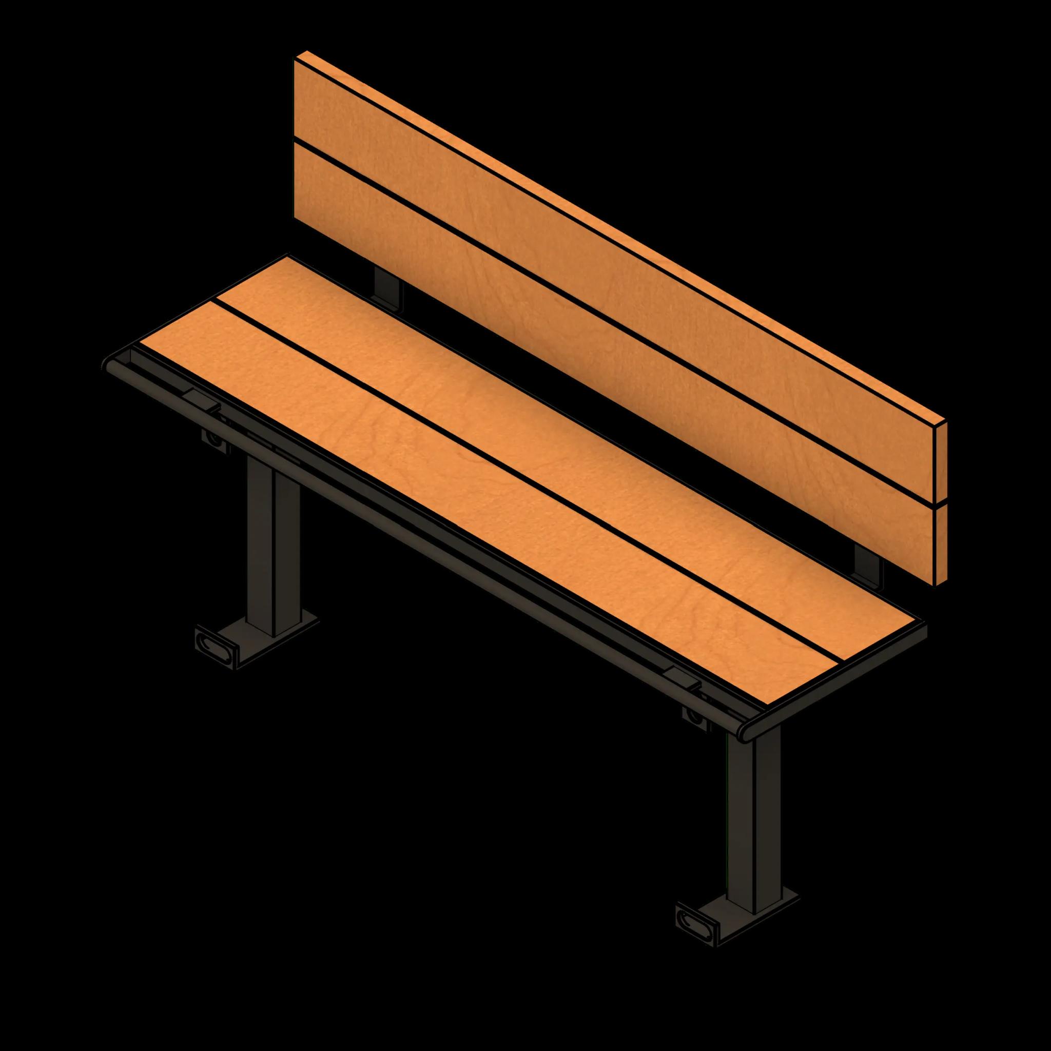 SSG Bench Restraint Freestanding PCS Standard with Back