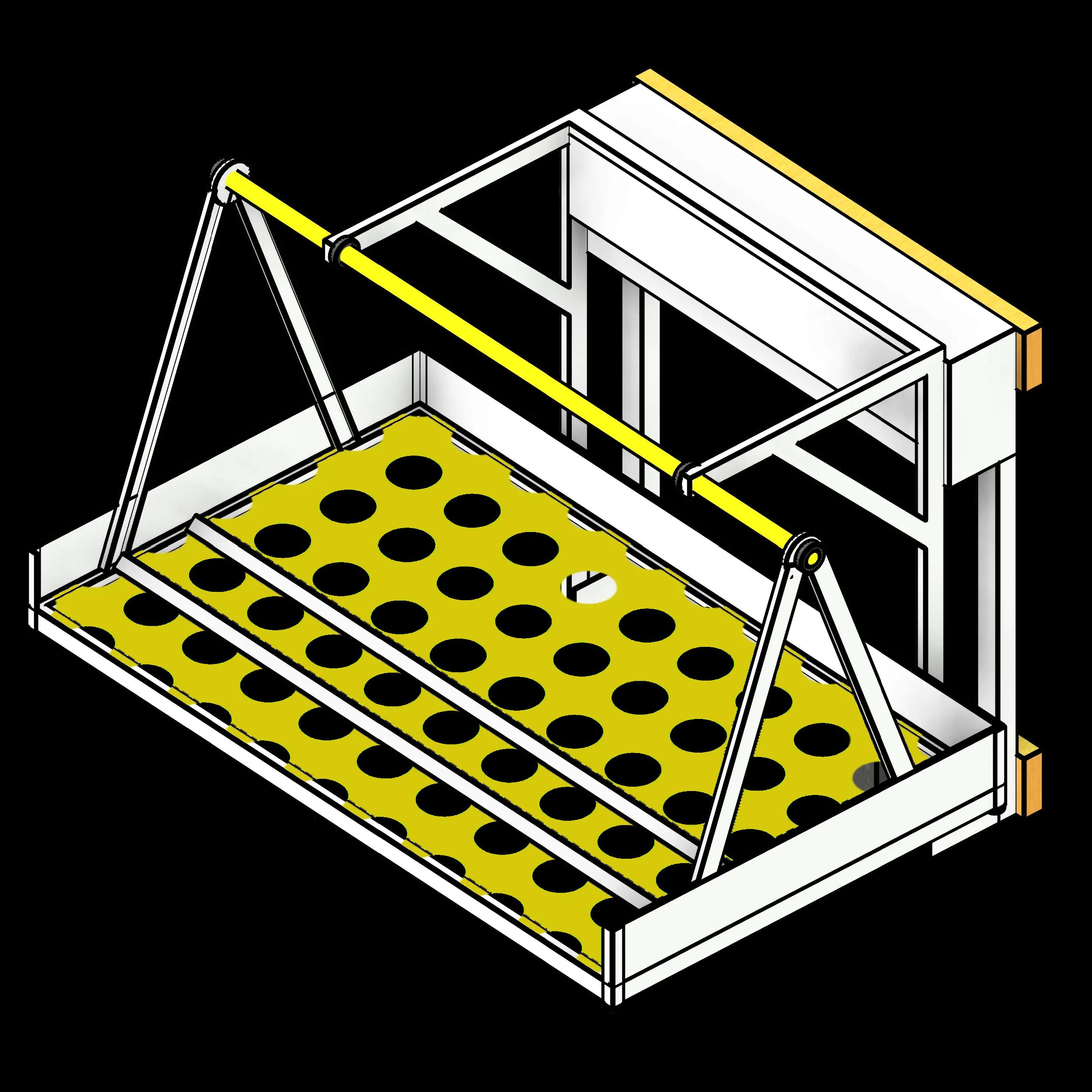 SSG Overhead Wall Mount Lift PCS Wheelchair Platform Closed