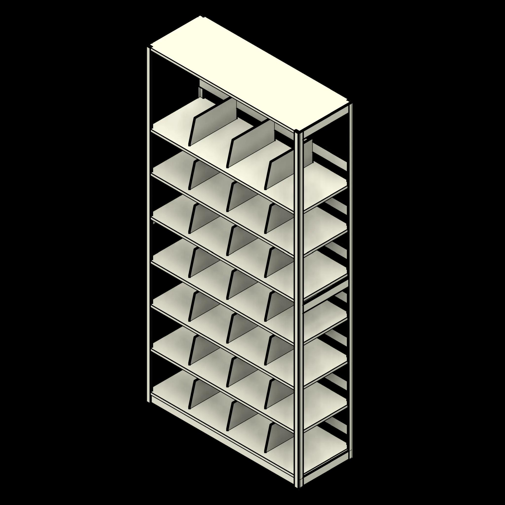 SSG Shelving 4 Post PCS 42x15x84 Open 7 Shelves 3 Dividers