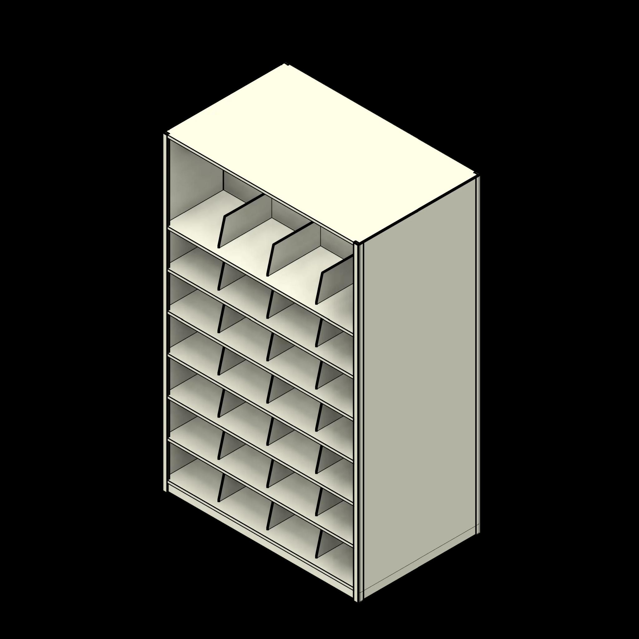 SSG Shelving 4 Post PCS 48x30x76 Closed 5 Shelves 3 Dividers