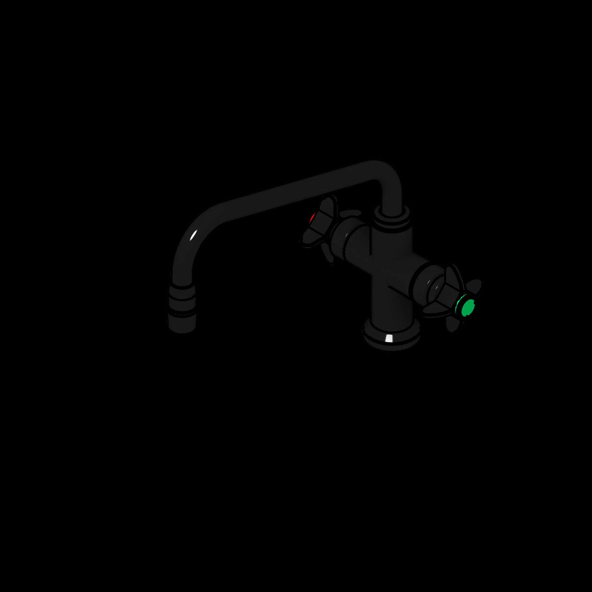 SSG Faucet Lab Deck Mounted CPB 1 Piece 9 Inch Spout Arm Handles