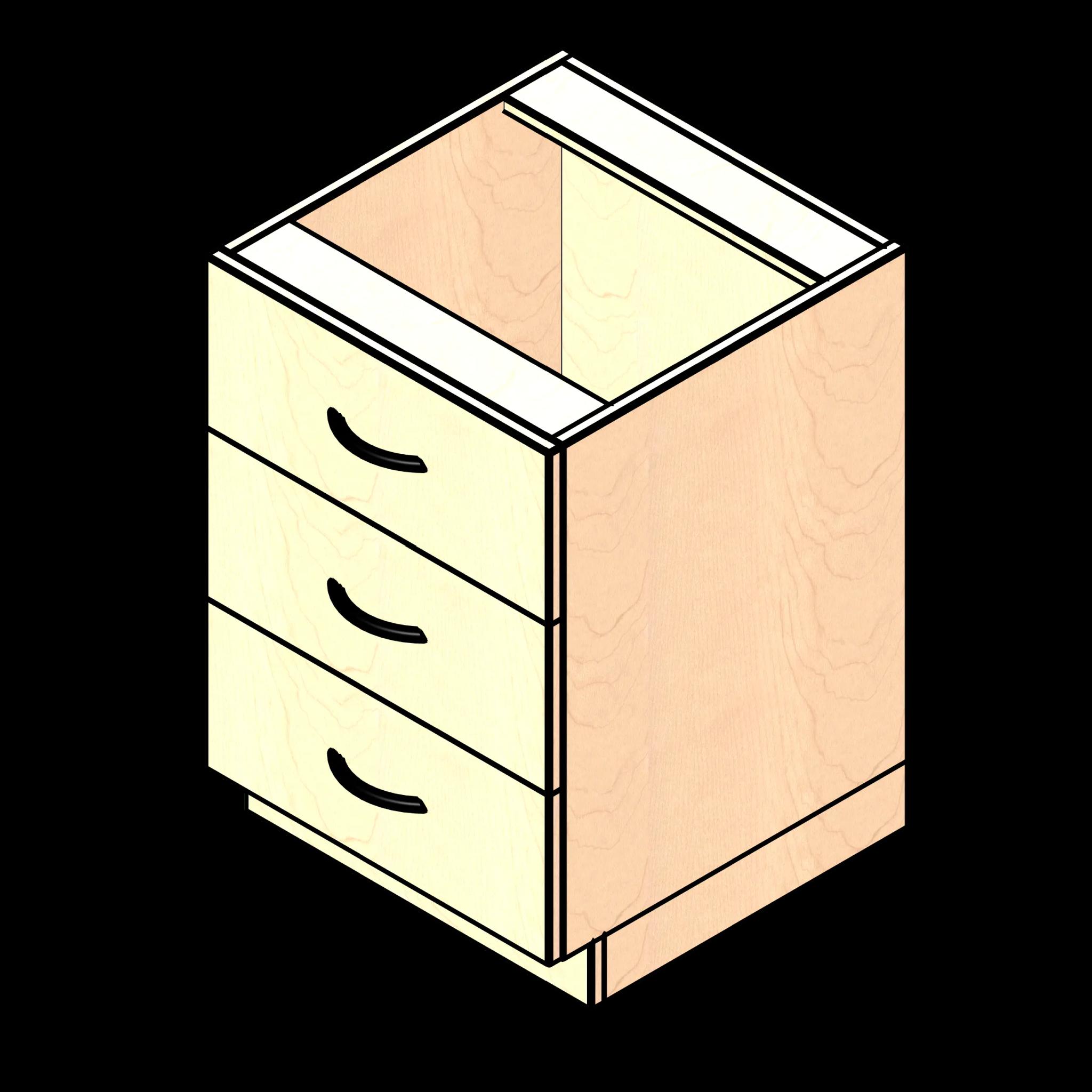 SSG Cabinet Base Drawer Multi LAM 3 Drawer