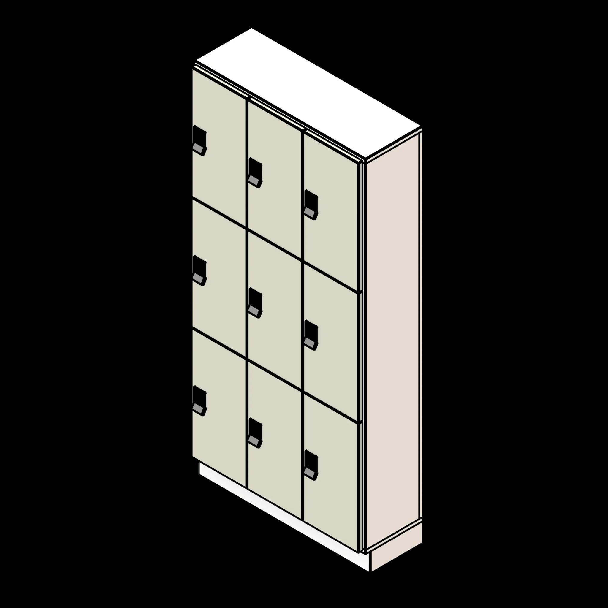 SSG Locker Day Use PCS 3 Column 3 Tier