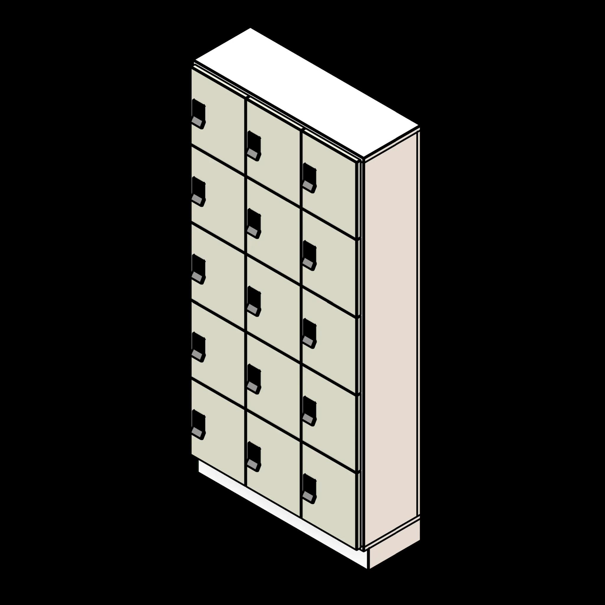SSG Locker Day Use PCS 3 Column 5 Tier