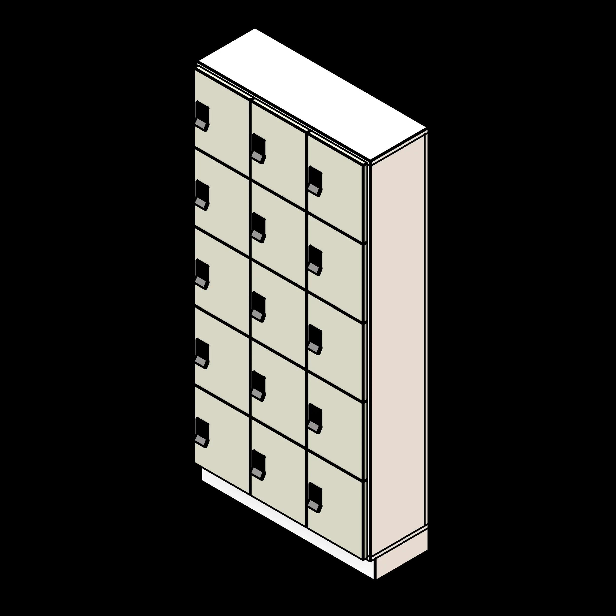 SSG Locker Day Use PCS 3 Column 5 Tier