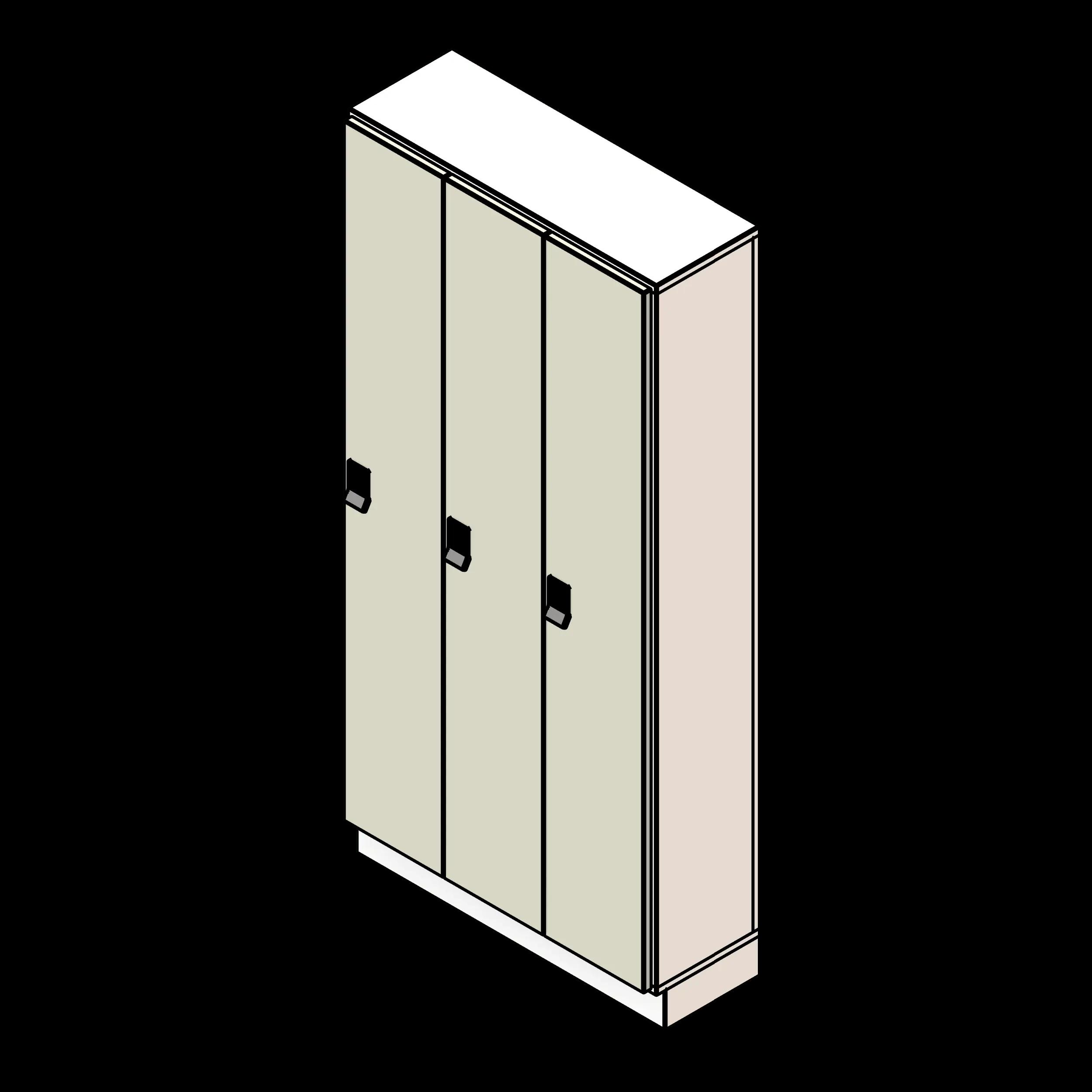 SSG Locker Day Use PCS 3 Column 1 Tier