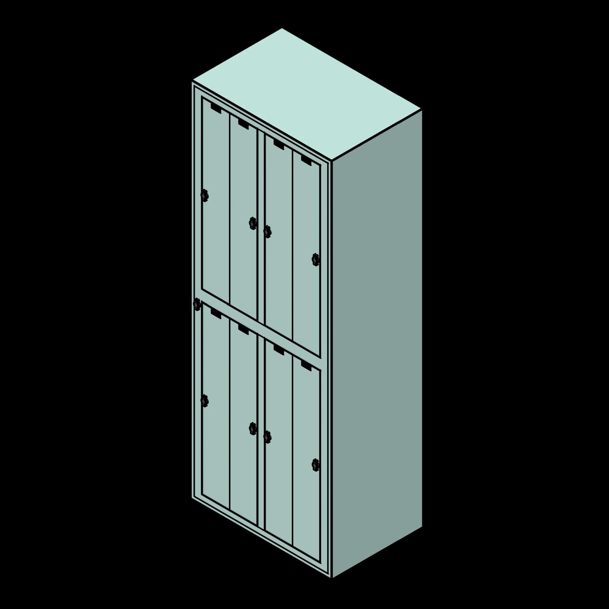 SSG Locker Uniform Exchange PCS 8 Hanging Garment Compartments