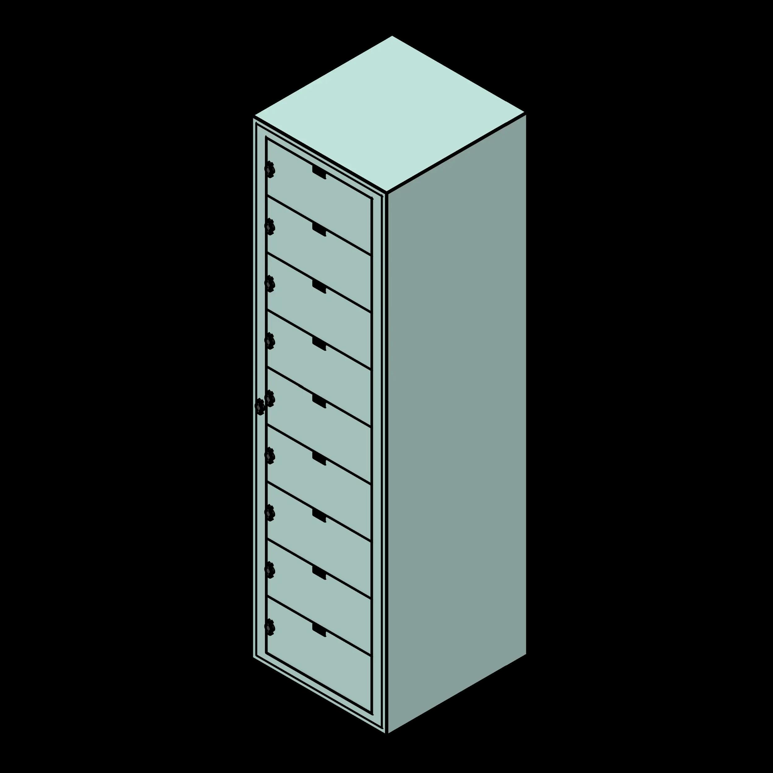 SSG Locker Uniform Exchange PCS 9 Folded Garment Compartments