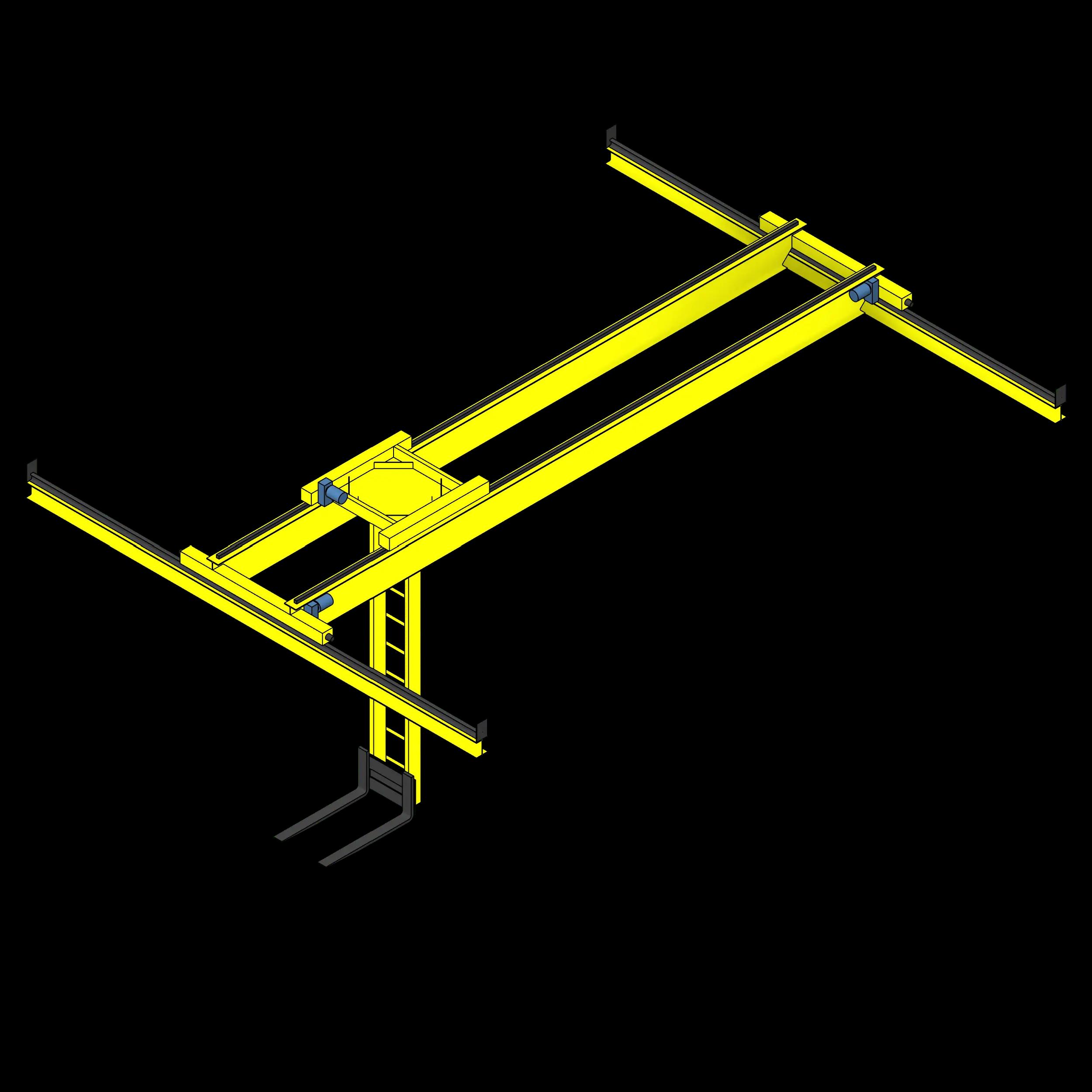 SSG Retrieval System Pallet Rack Double Aisle PCS
