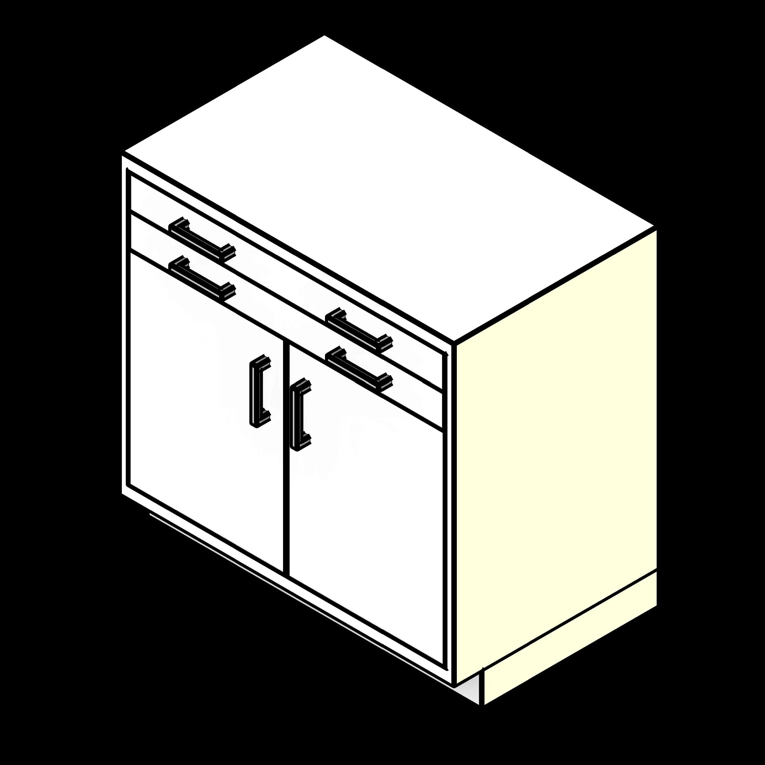 SSG Cabinet Lab Base Drawers Doors PCS 2 Door 2 Drawer Inset
