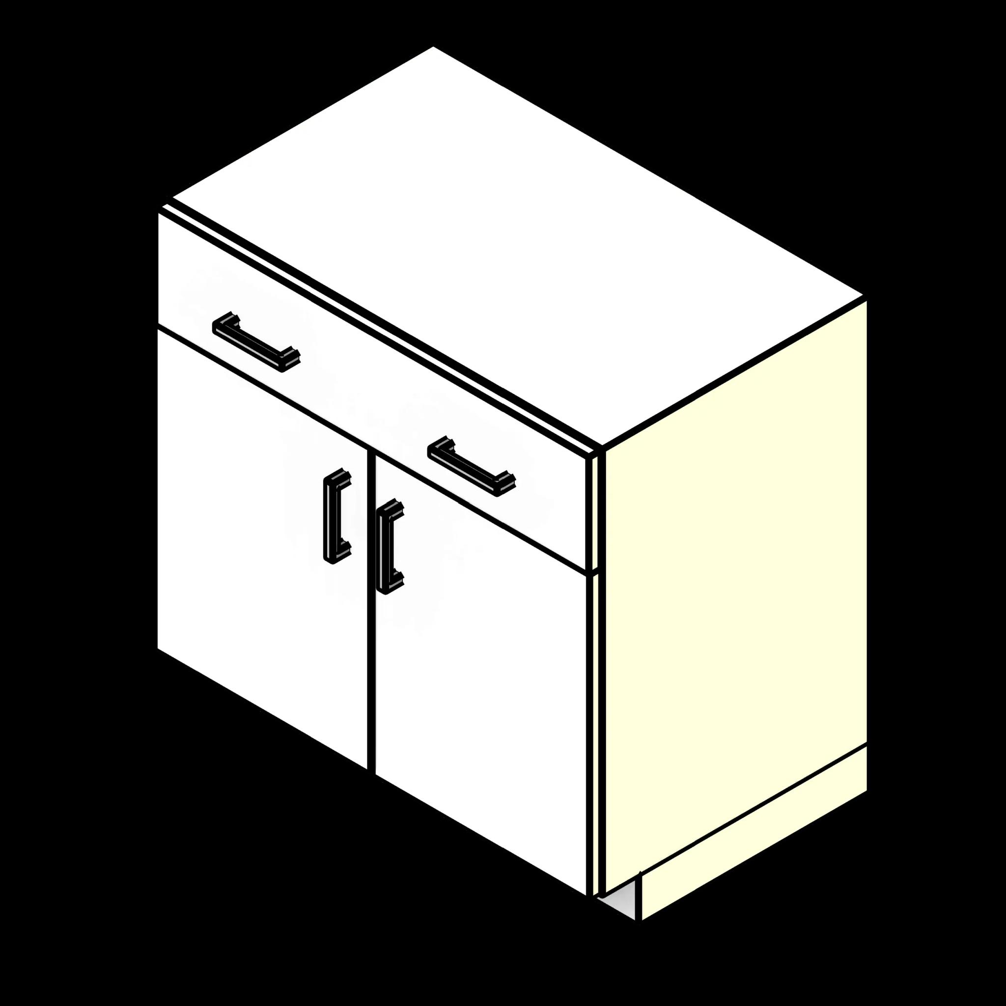SSG Cabinet Lab Base Drawers Doors PCS 2 Door 1 Drawer Overlay