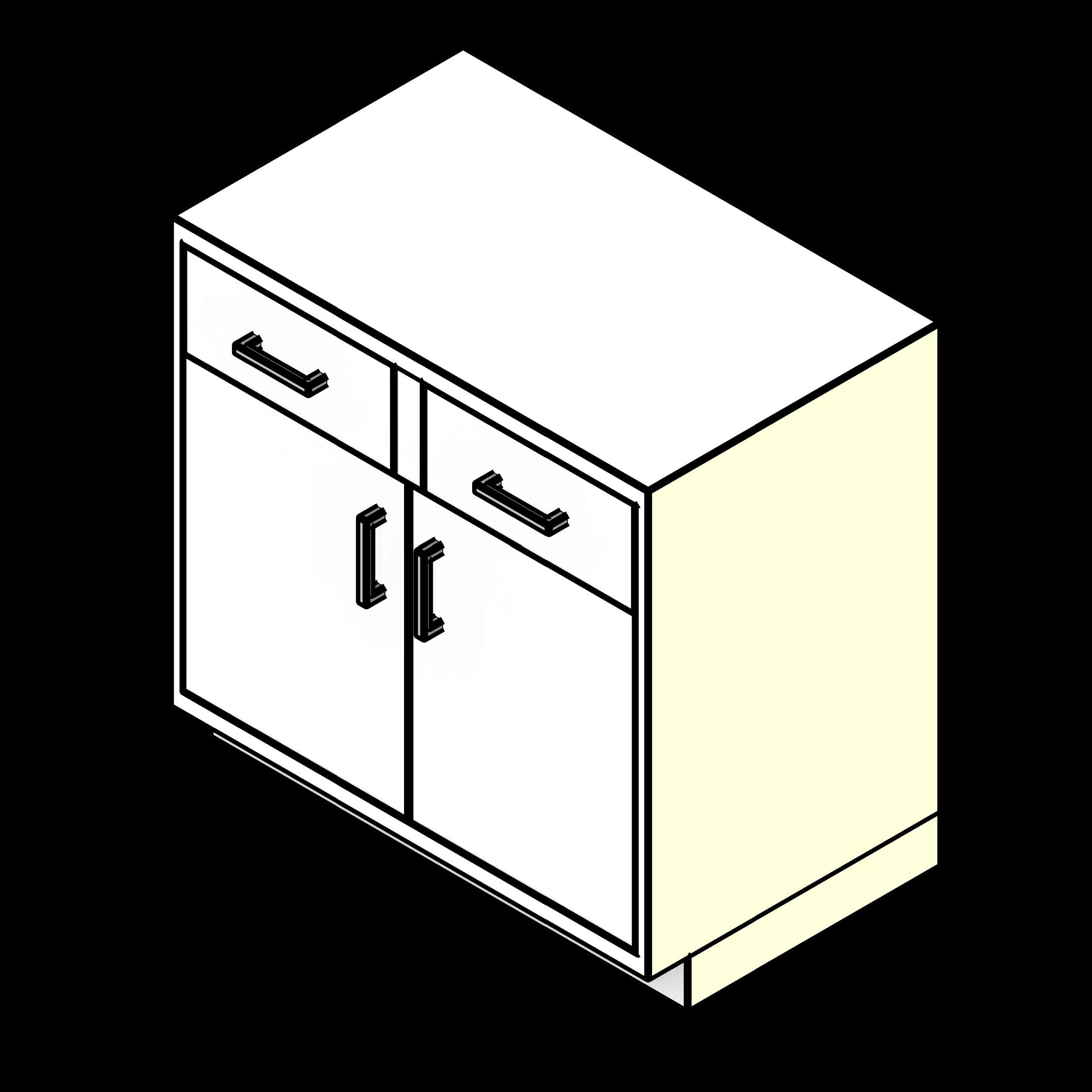 SSG Cabinet Lab Base Drawers Doors PCS 2 Door 2 Half Width Drawer Inset
