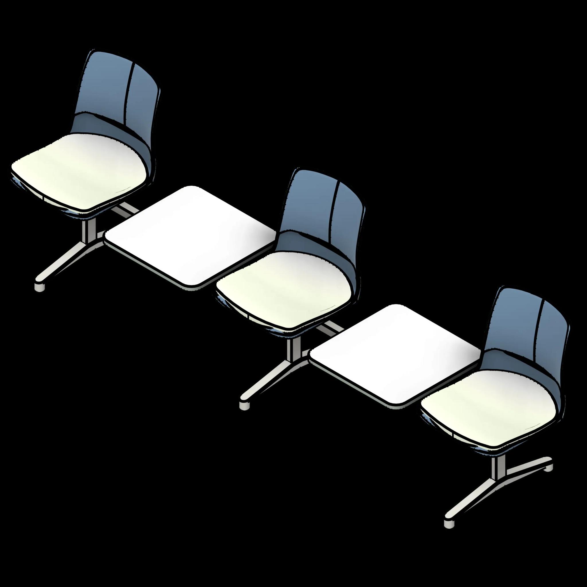 SSG Seat Tandem Shell PPL 3 Seats 2 Inline Tables
