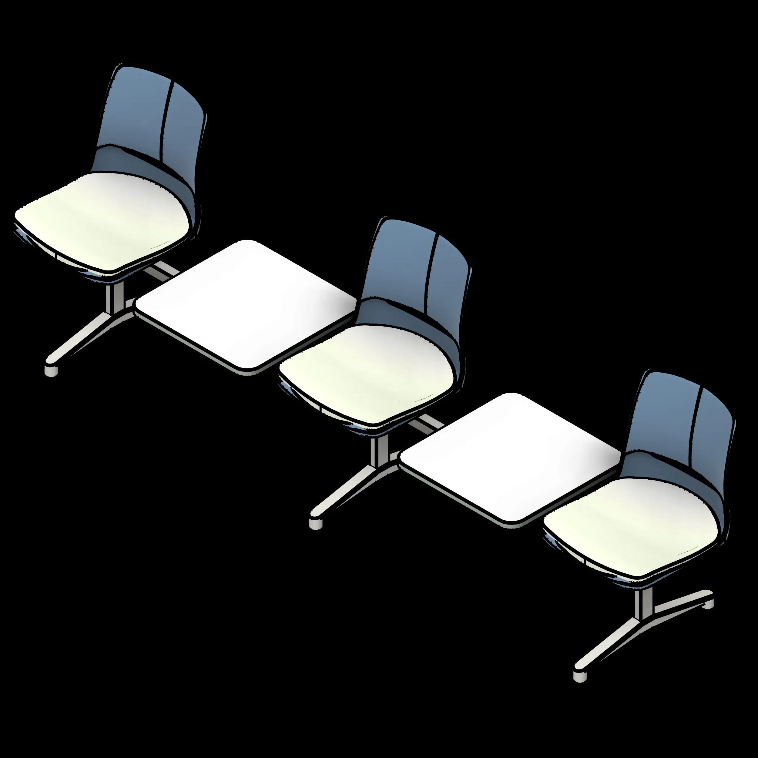 SSG Seat Tandem Shell PPL 3 Seats 2 Inline Tables