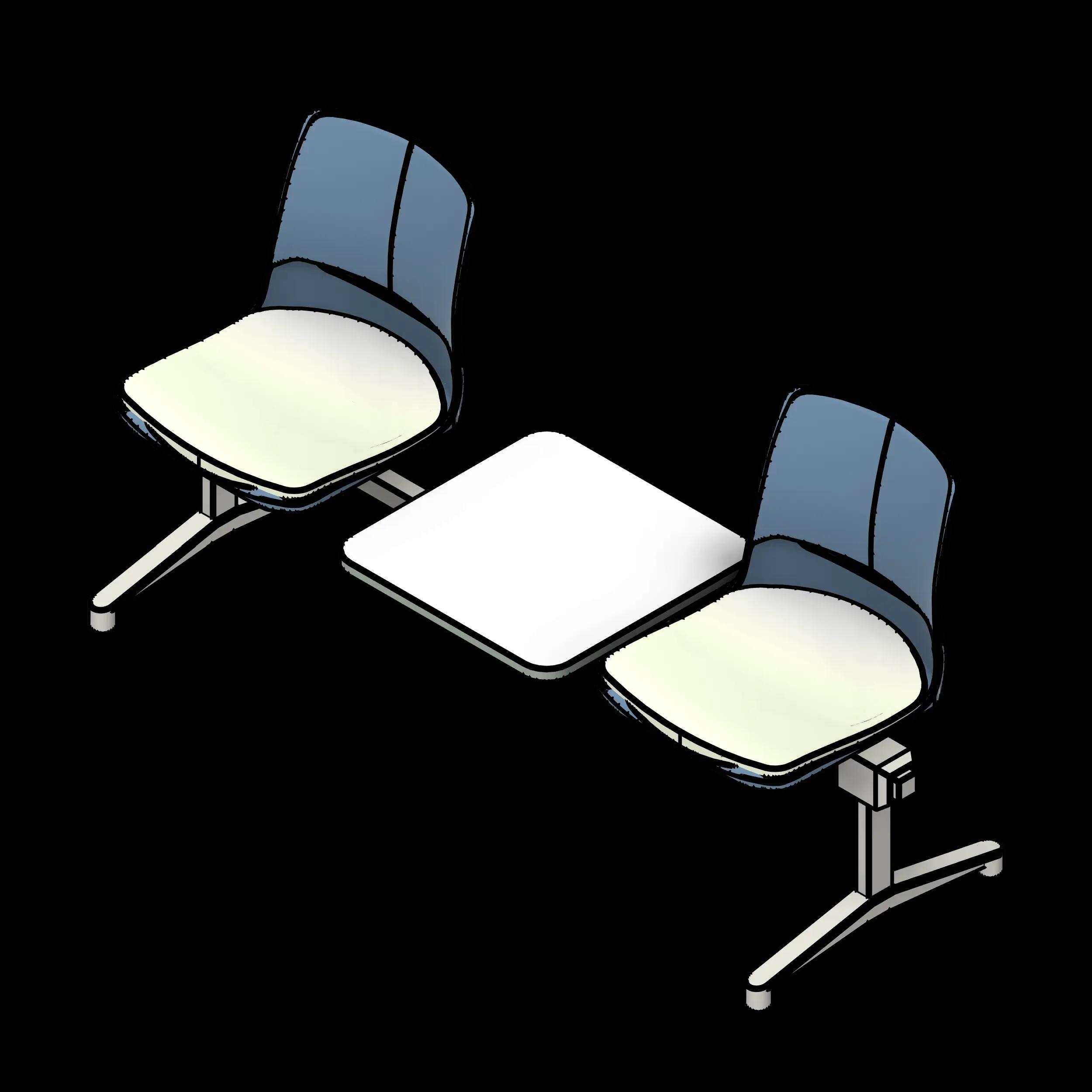 SSG Seat Tandem Shell PPL 2 Seats 1 Inline Table