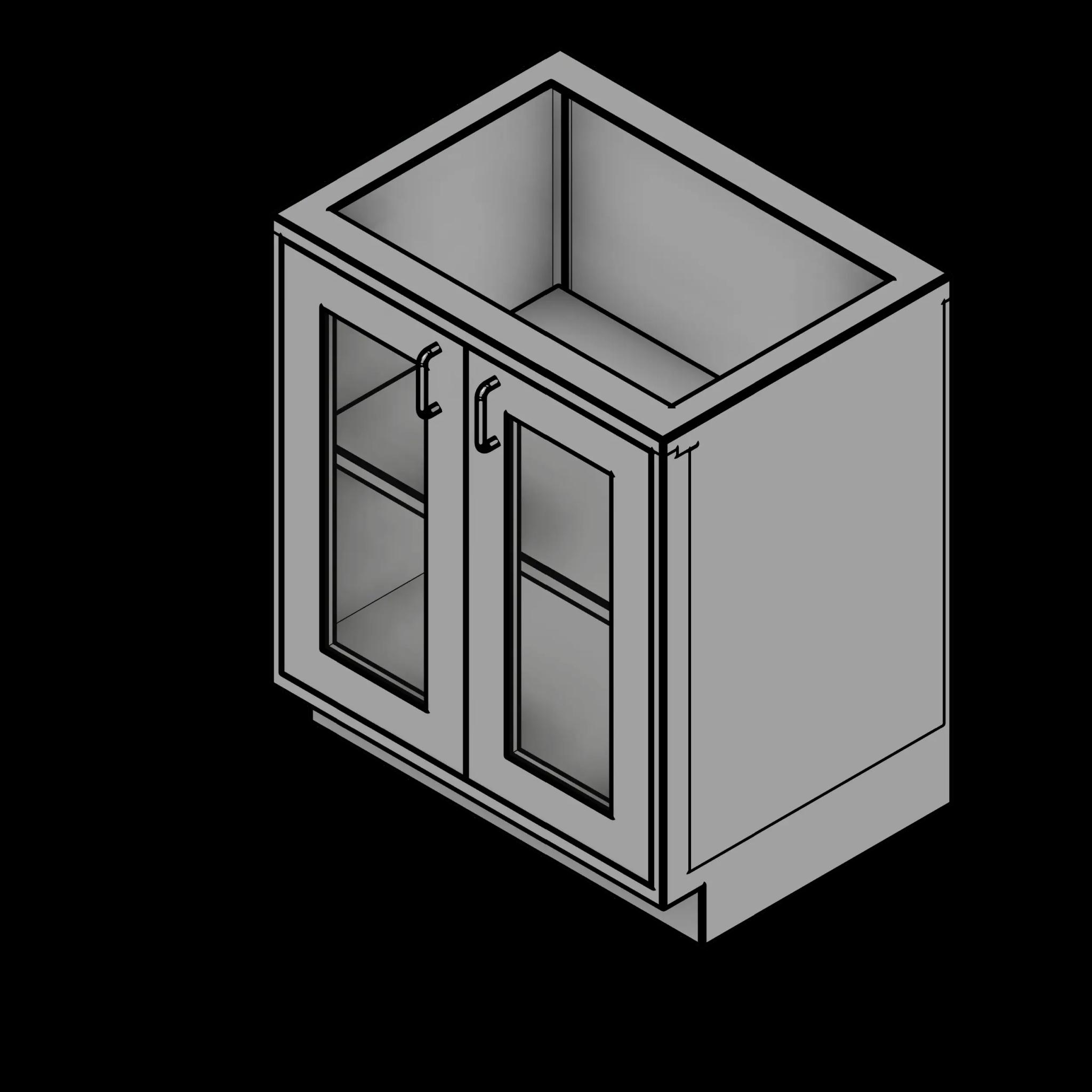  SSG Cabinet Base 2 Door SST Glass Doors