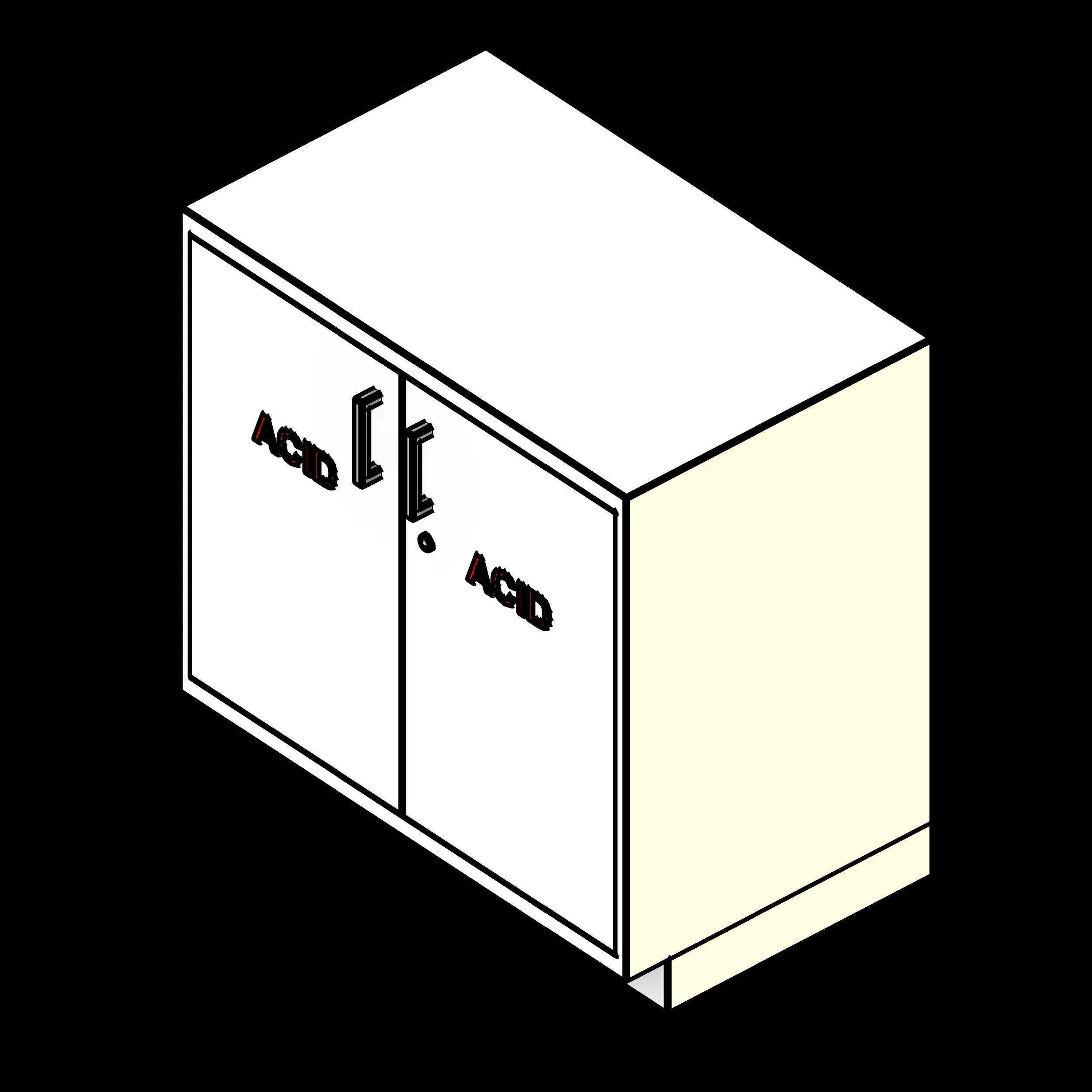  SSG Cabinet Lab Base Acid PCS Double Inset Door