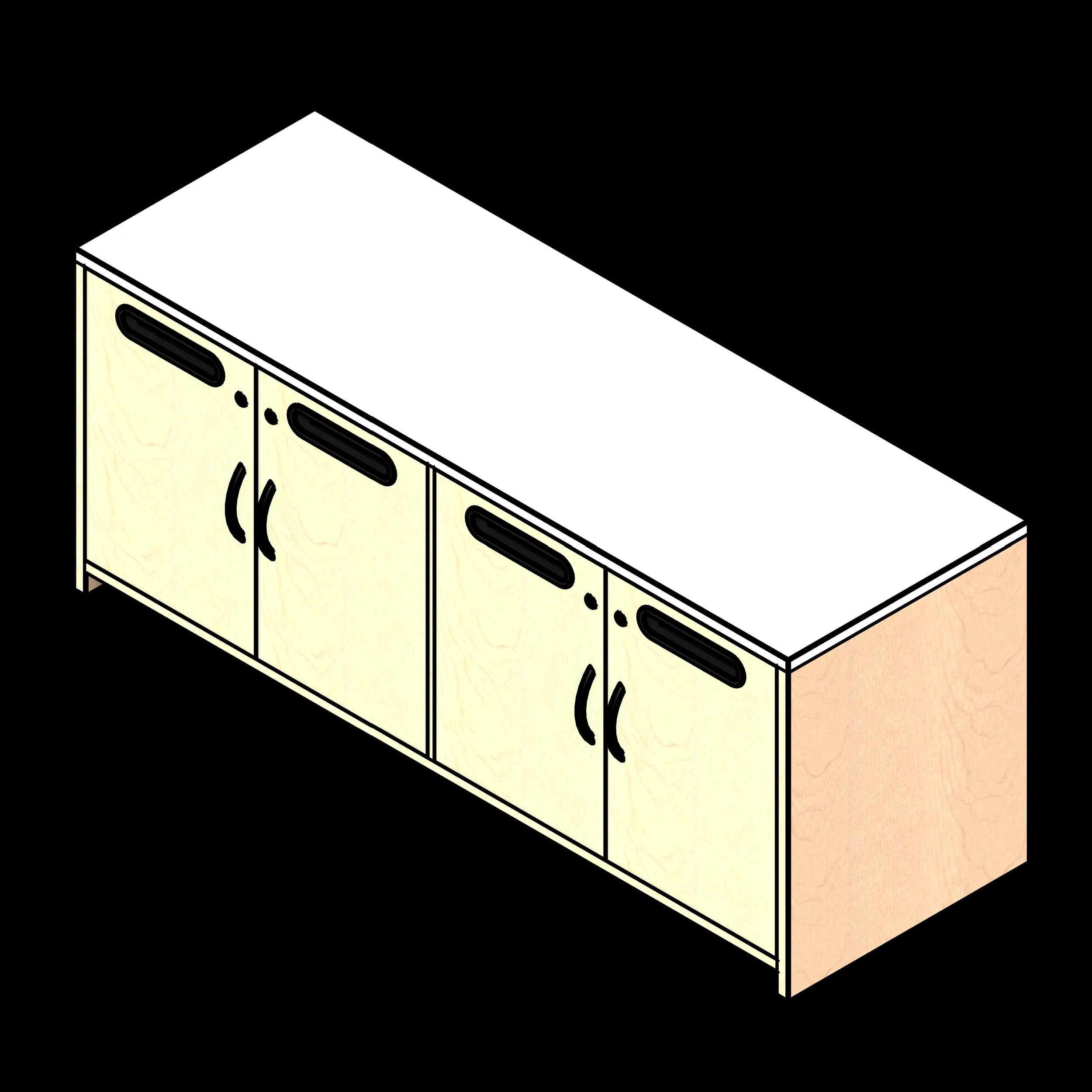 SSG Executive Credenza Mail Slot LAM 72x24x29 4 Door Mail Slots