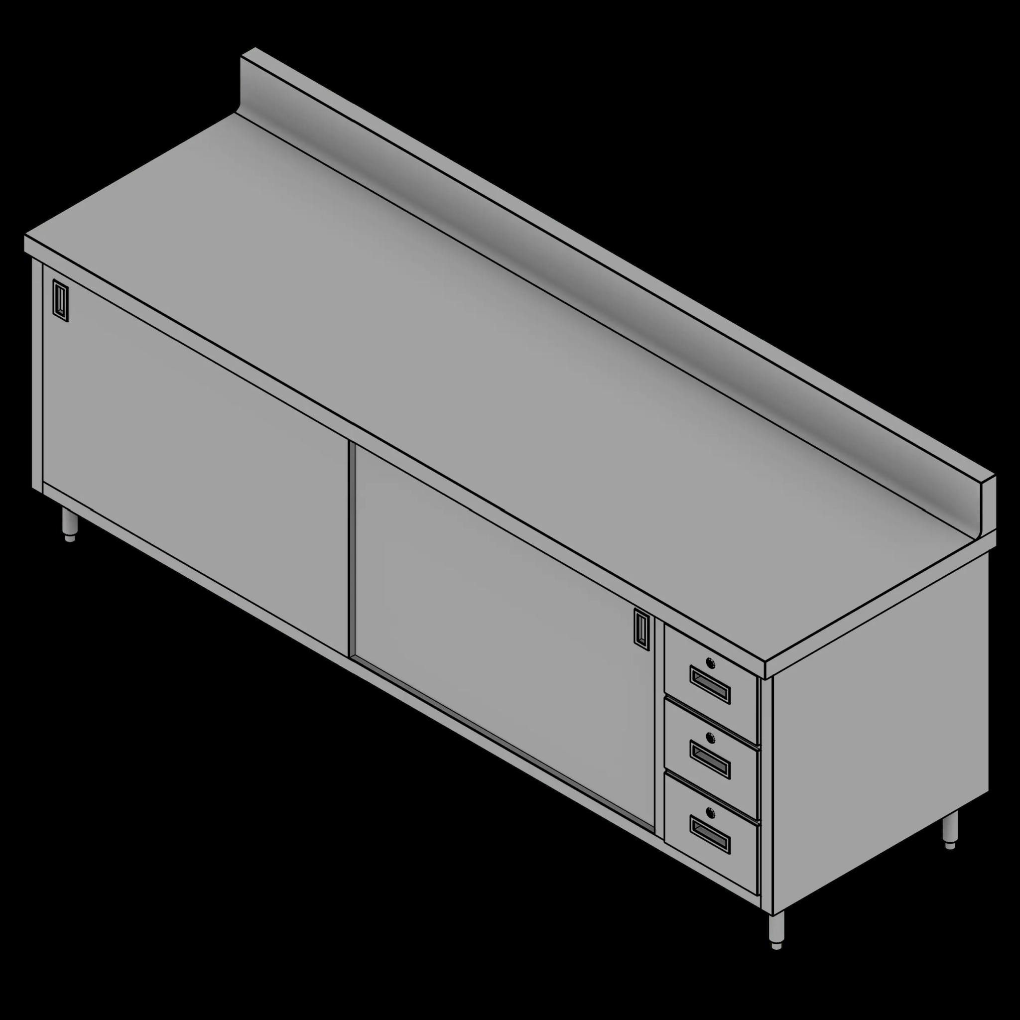SSG Cabinet Doors Drawers SST 96x30x35 Backsplash