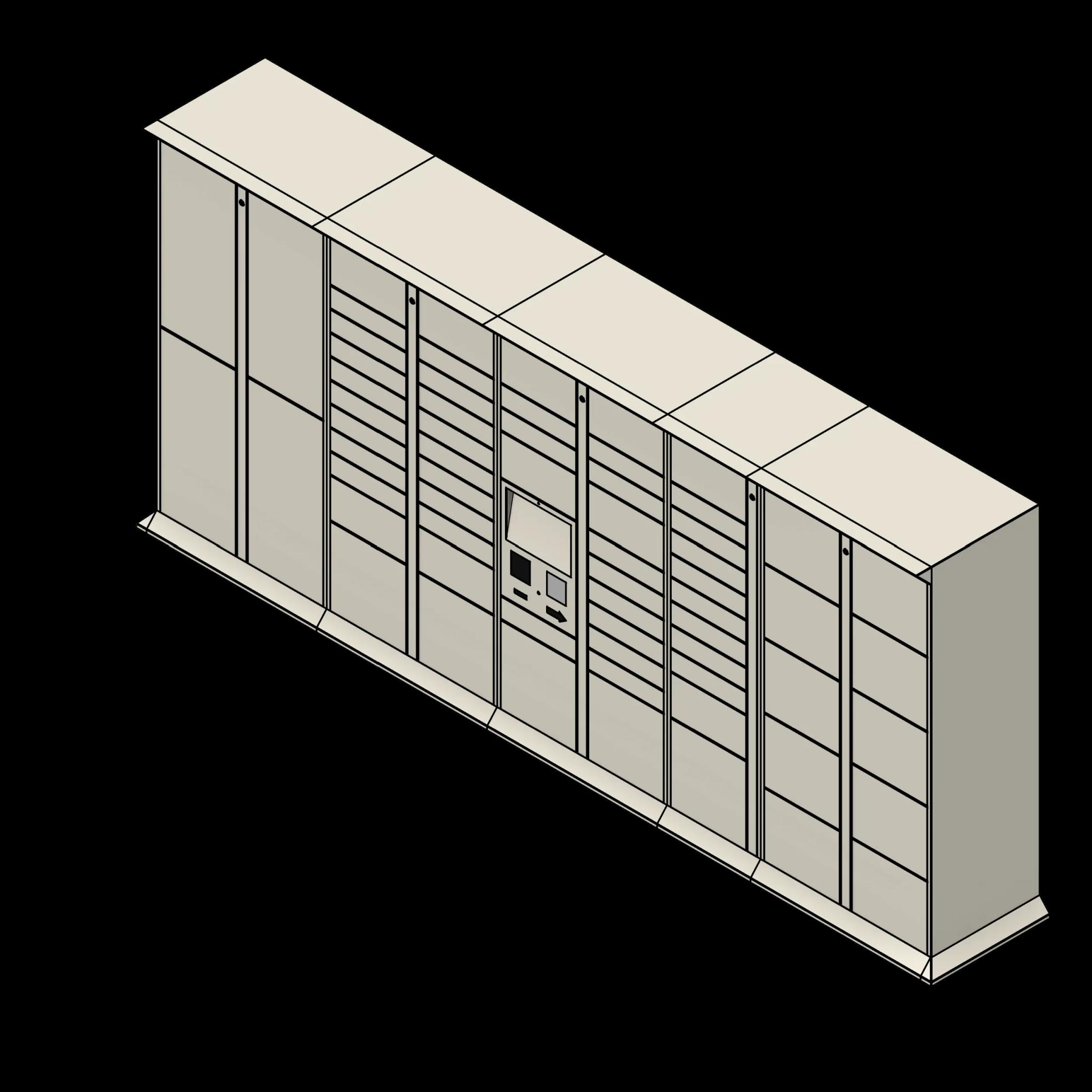 SSG Locker Smart Parcel PCS Sample System Indoor 63 Openings