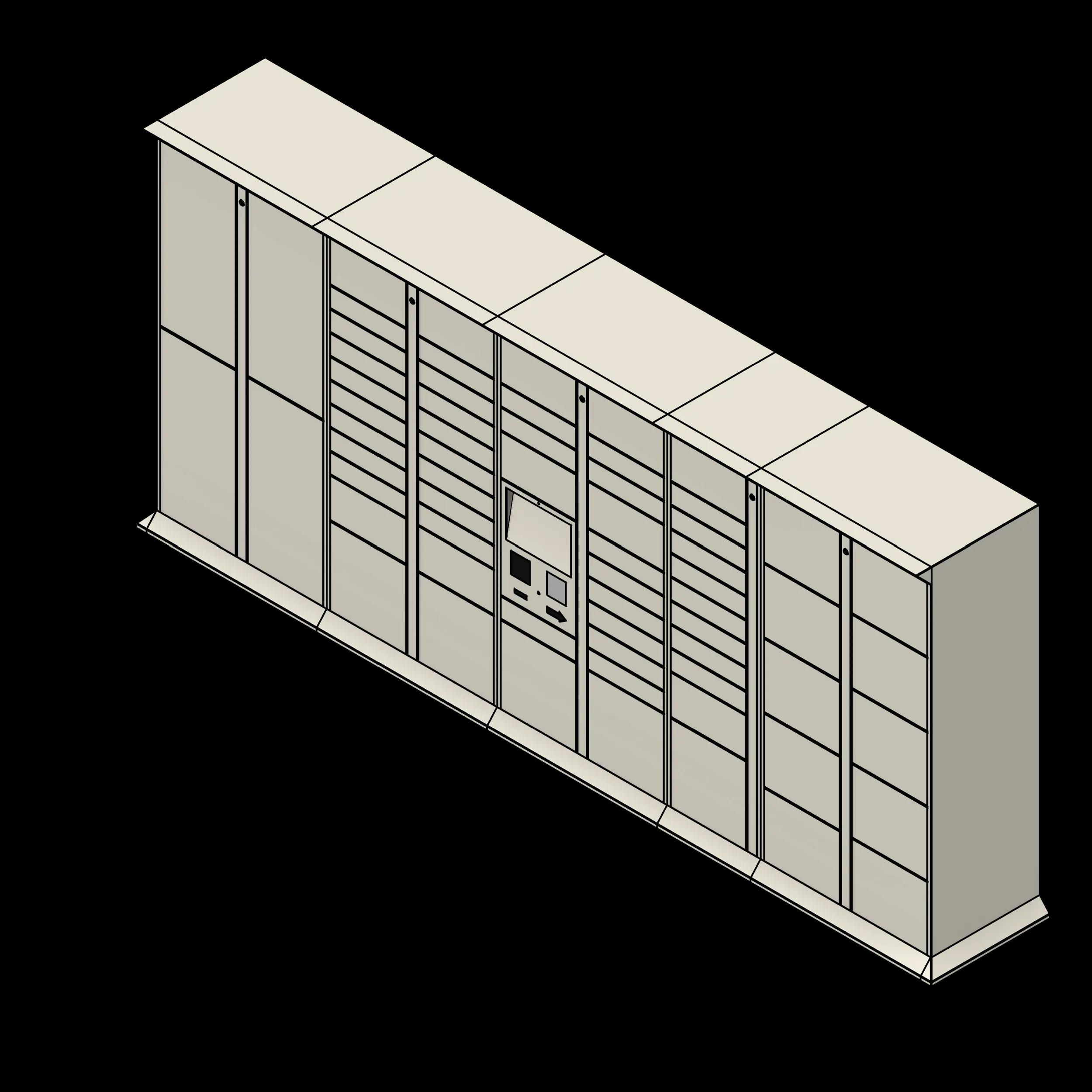 SSG Locker Smart Parcel PCS Sample System Indoor 63 Openings