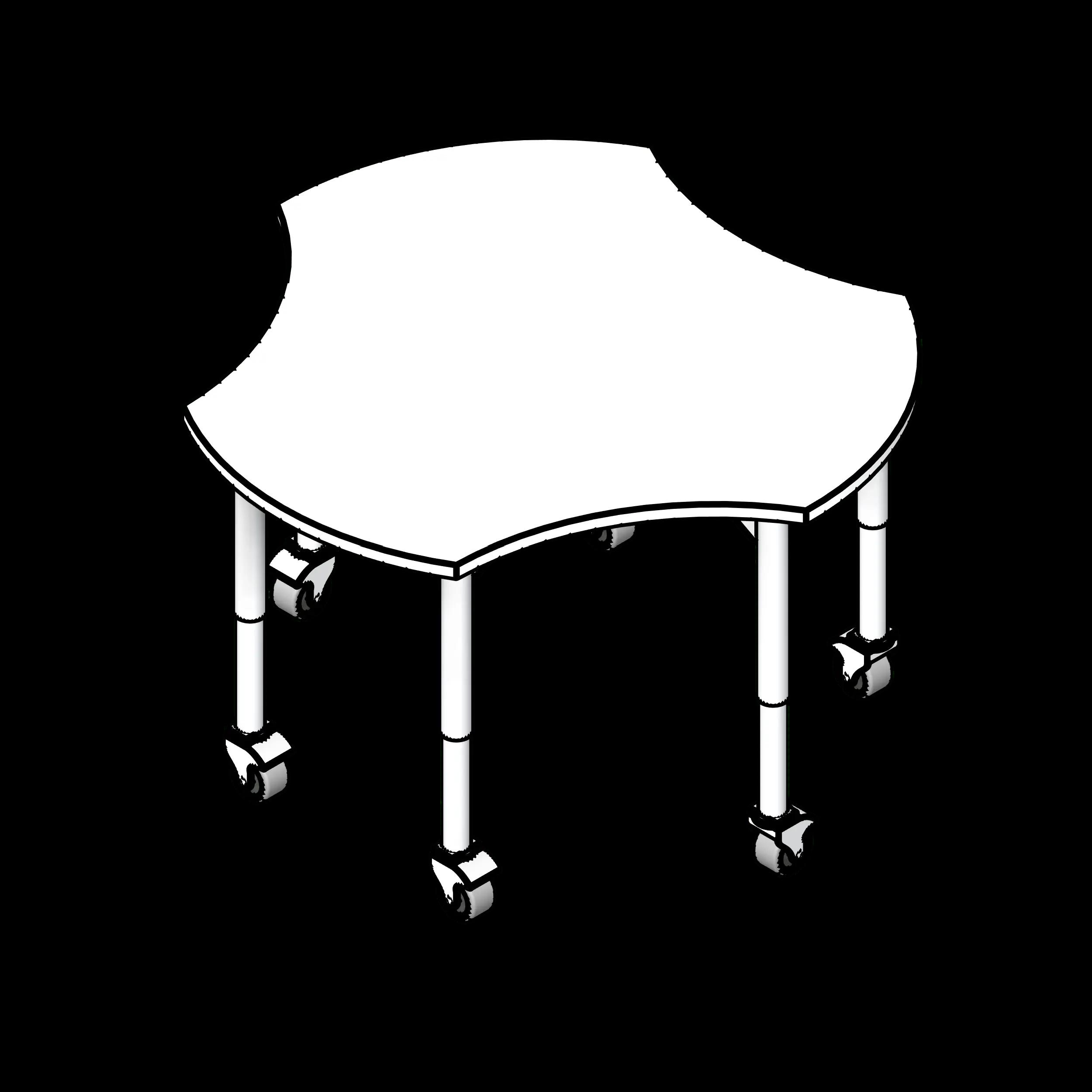 SSG Table Educational Cog LAM Heavy Duty Legs Casters