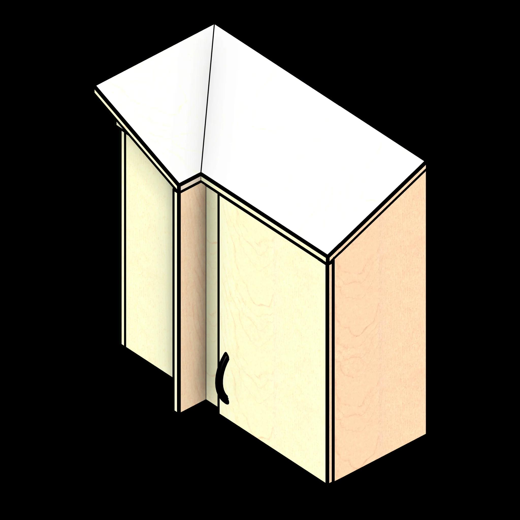 SSG Cabinet Wall Corner Door LAM Right Hinge Angled Top