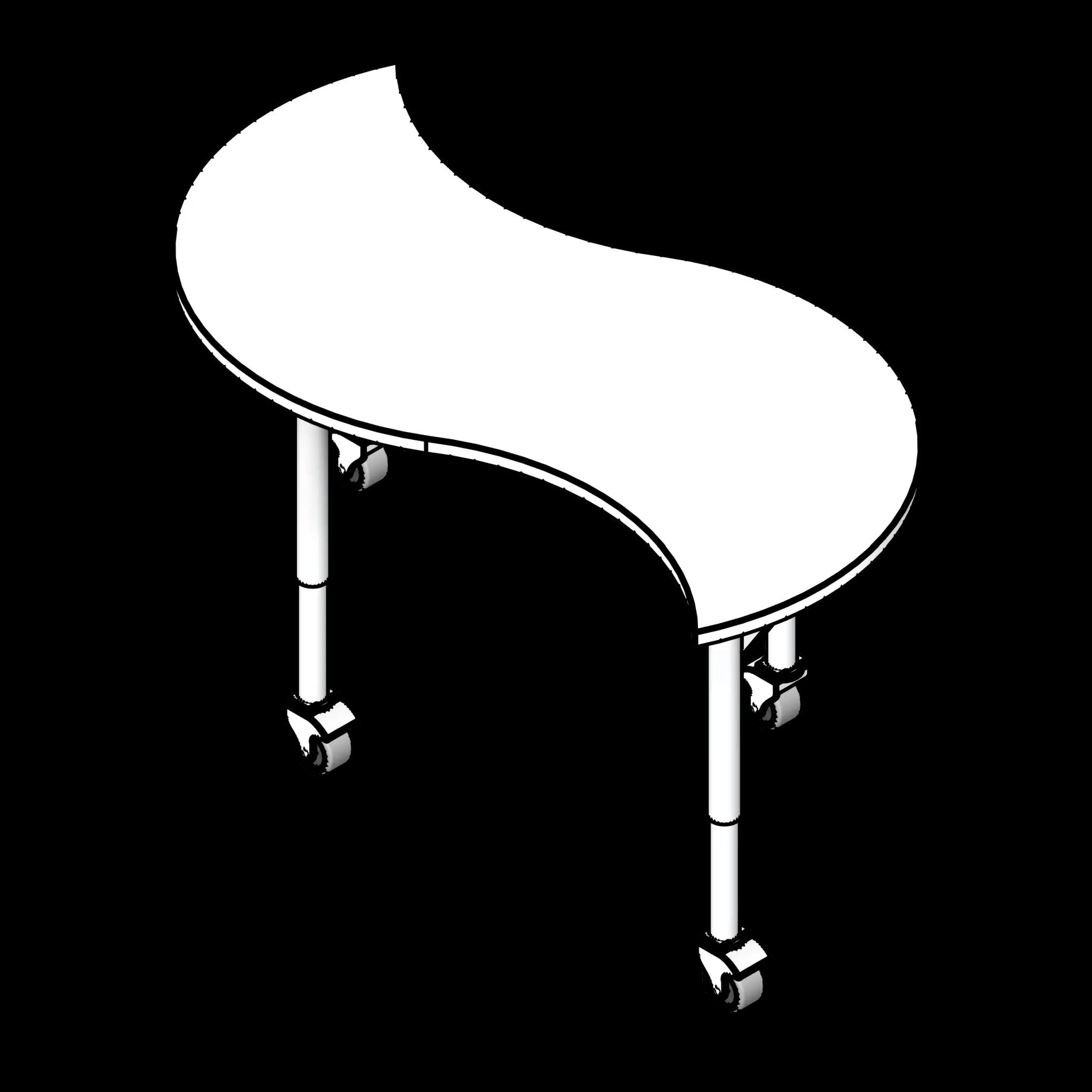 SSG Table Educational Flex LAM Heavy Duty Legs Casters