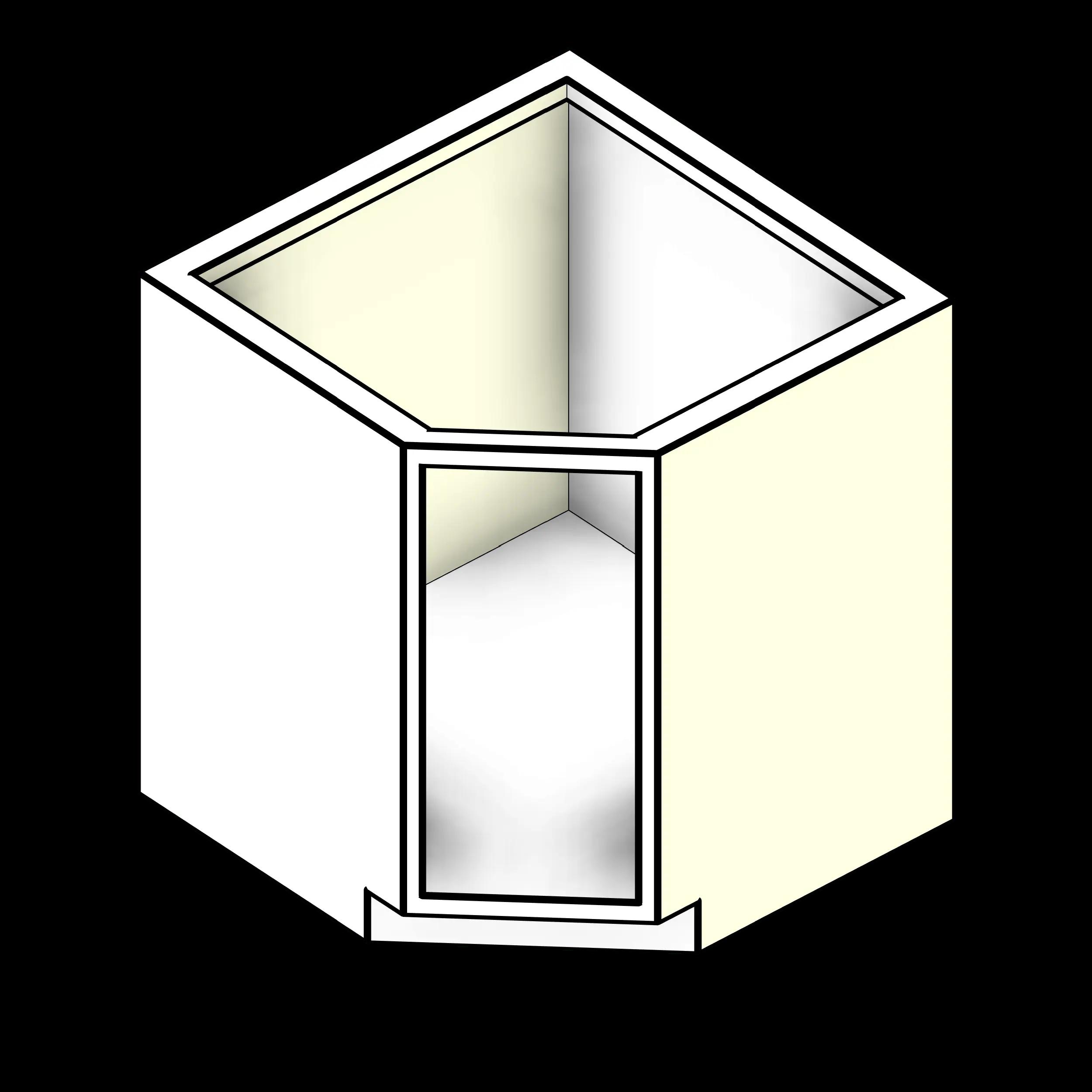  SSG Cabinet Lab Base Angle Corner PCS Open