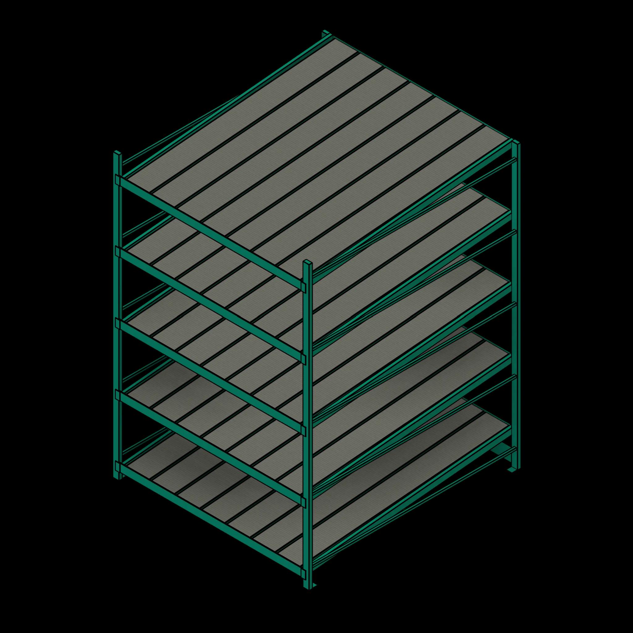 SSG Shelving Gravity Rollers PCS 94x108x144 5 Shelves