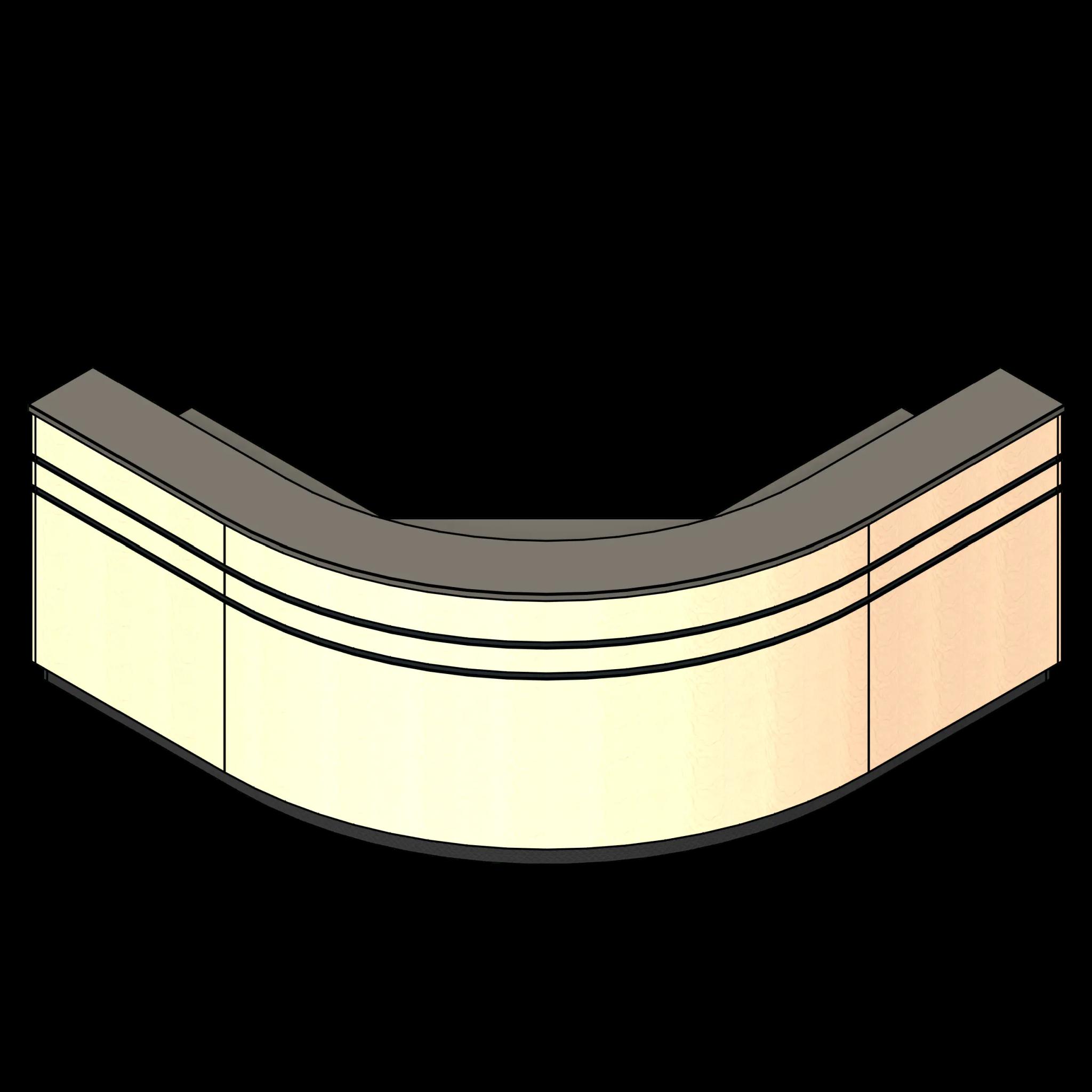 SSG Reception Desk Corner LAM Front View