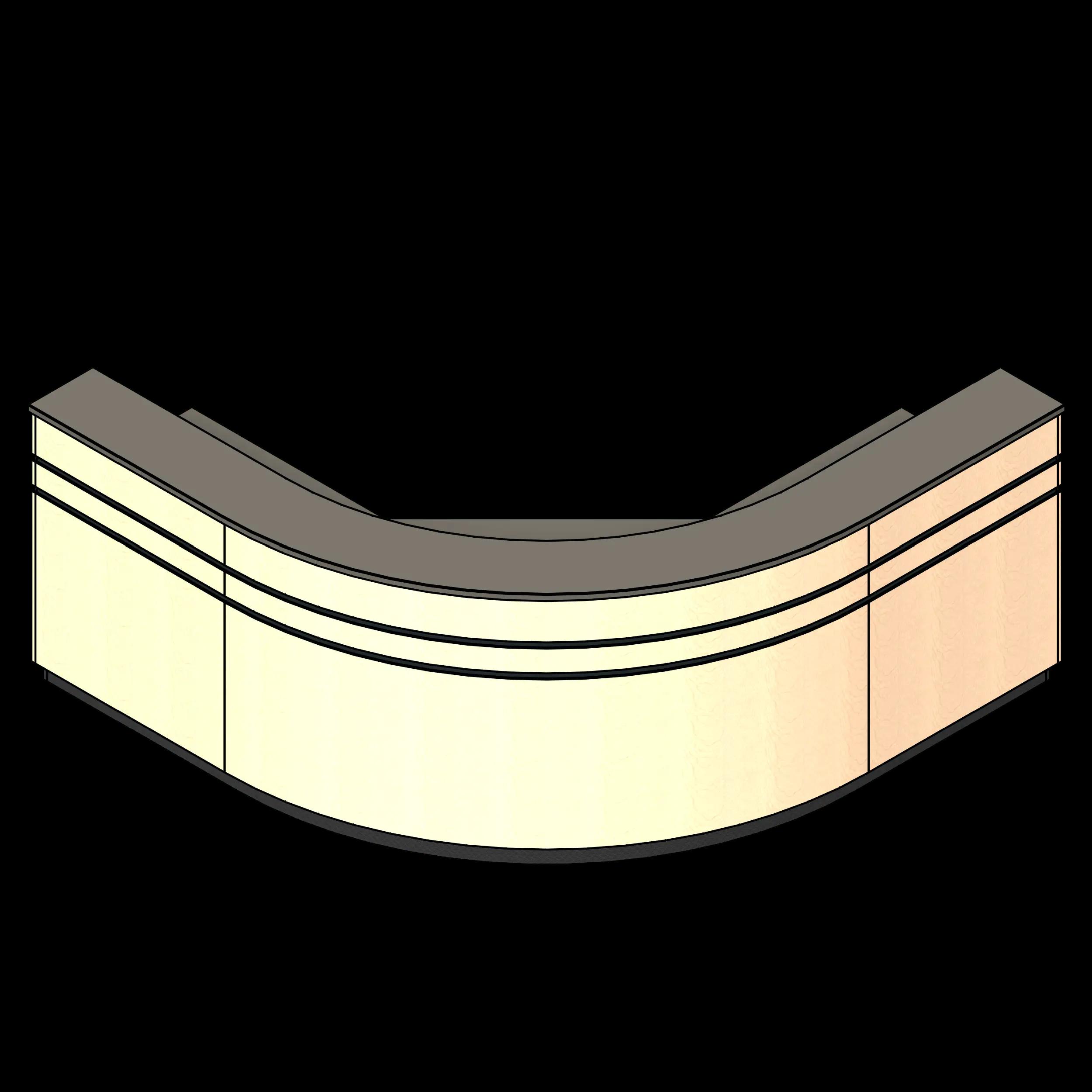 SSG Reception Desk Corner LAM Front View