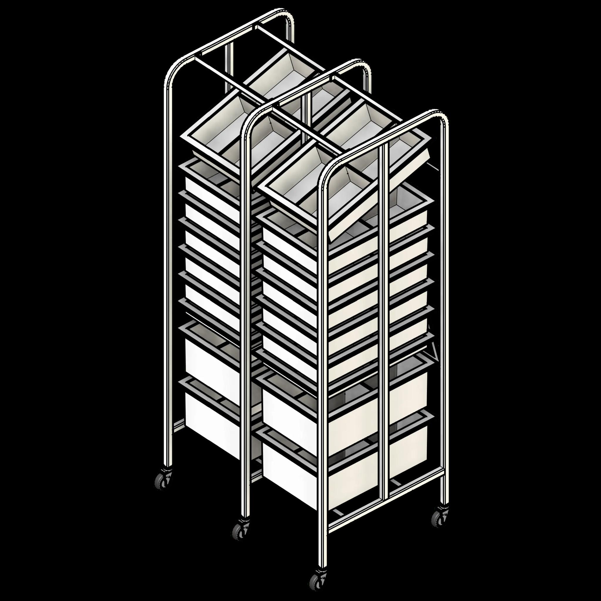  SSG Rack Medical Supply PCS Narrow 2 Column 9 Tier