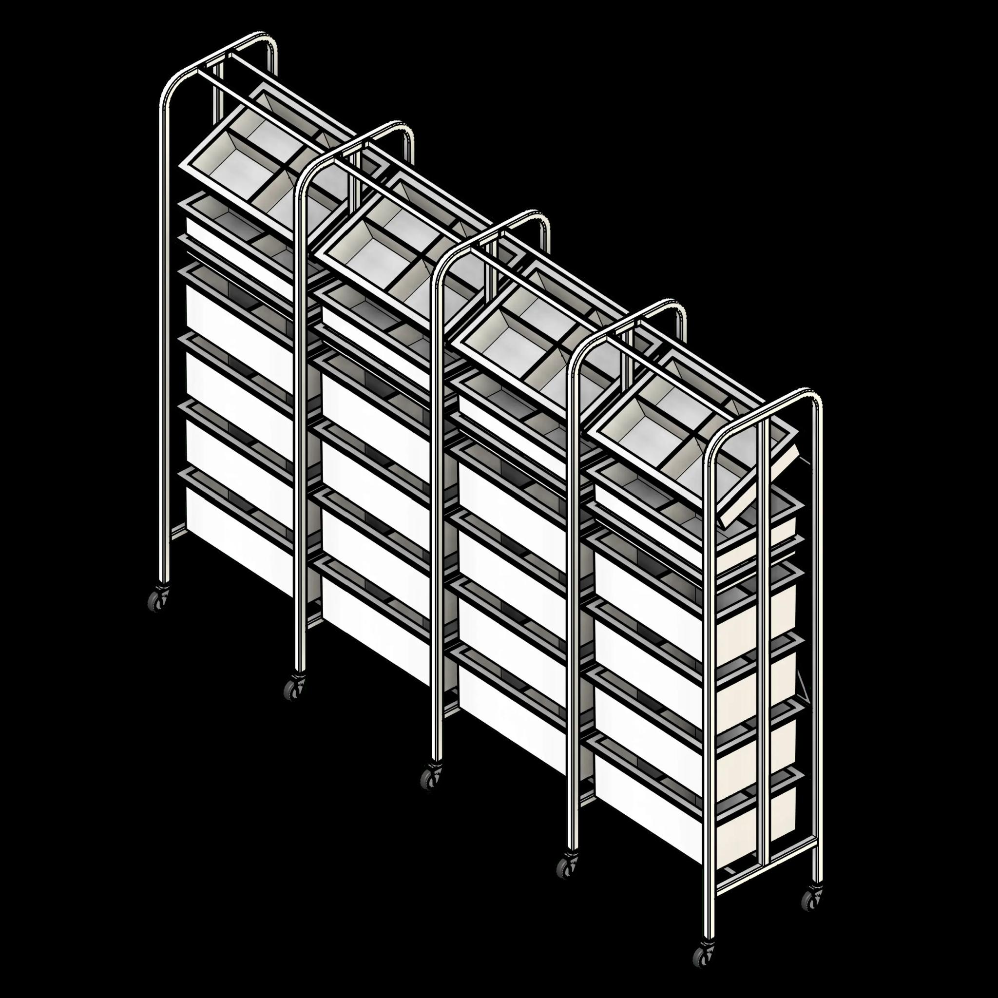  SSG Rack Medical Supply PCS Wide 4 Column 7 Tier