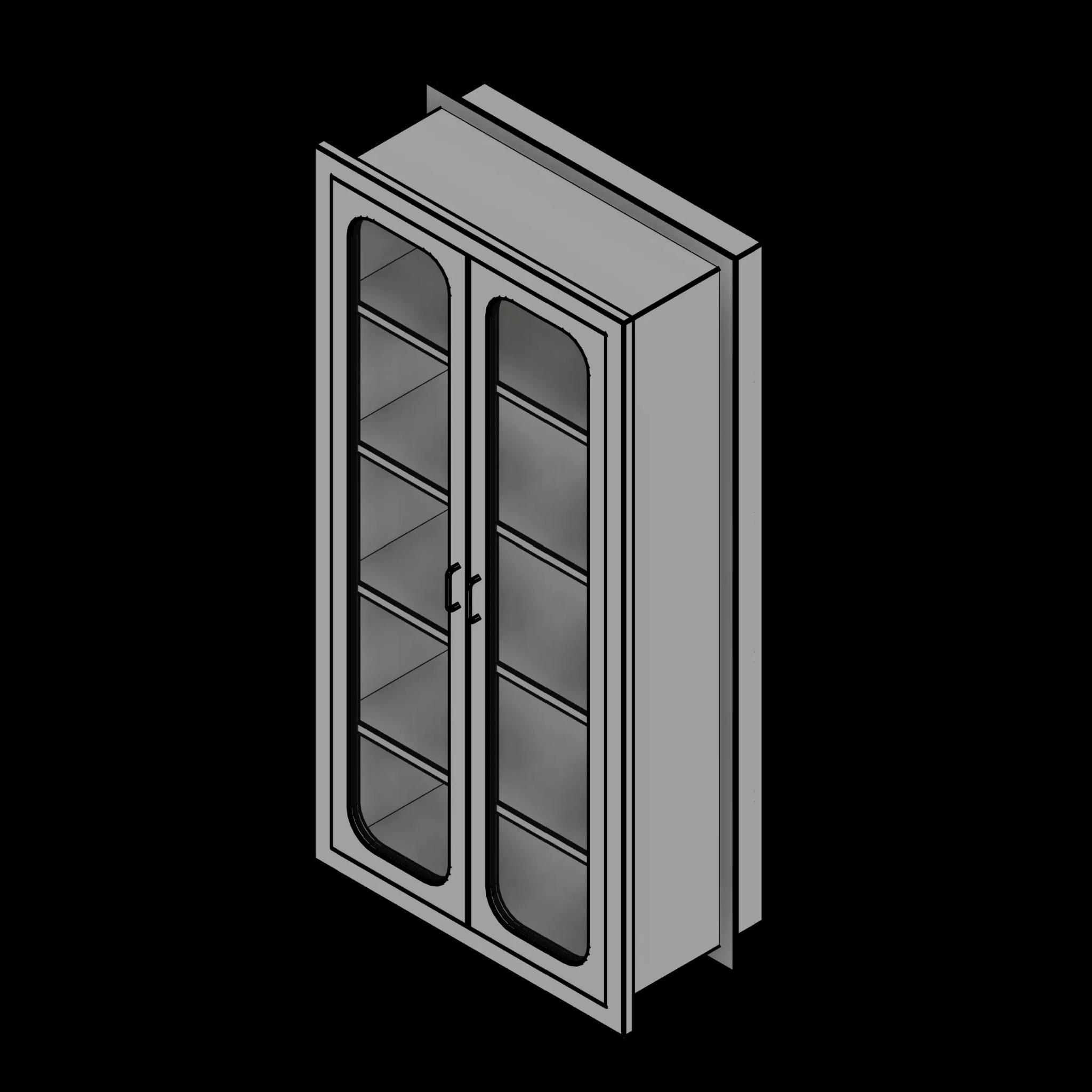 SSG Cabinet Surgical Pass Through SST Glass Doors