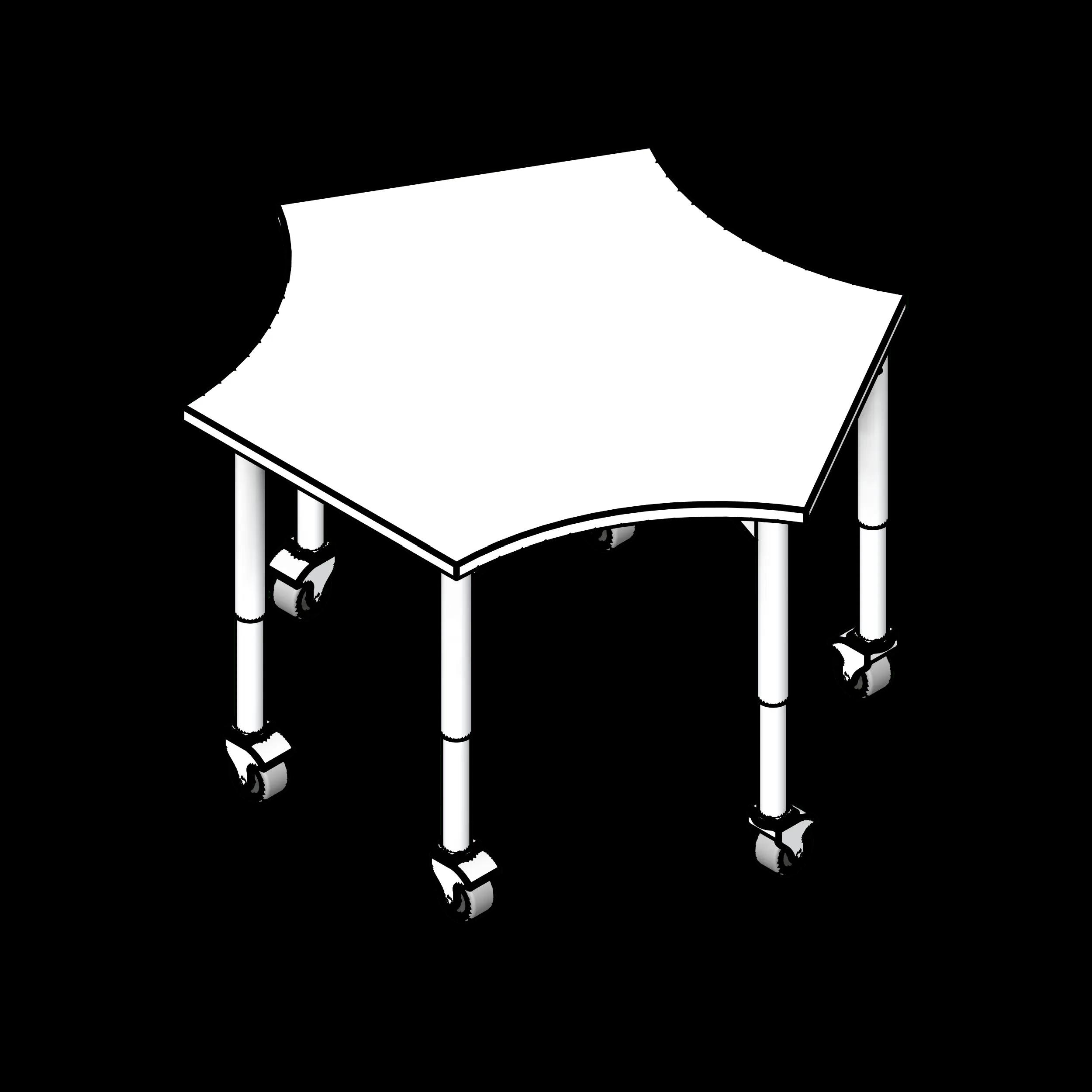 SSG Table Educational Web LAM Heavy Duty Legs Casters