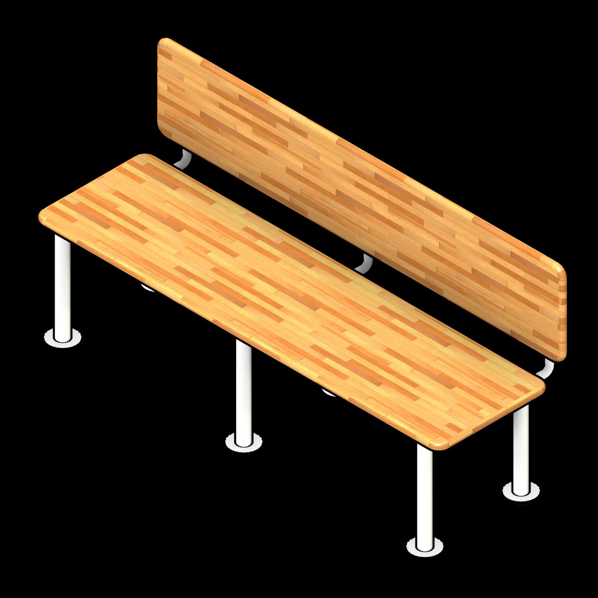 SSG Bench ADA Freestanding HRW 72x20x18 Powder Coated Steel