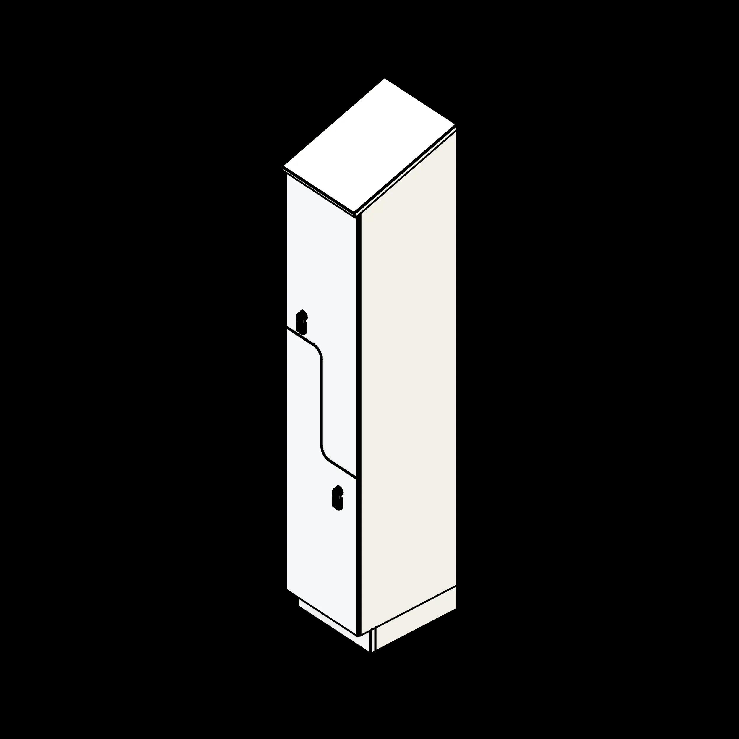  SSG Locker Z Door LAM Plastic Angled Top