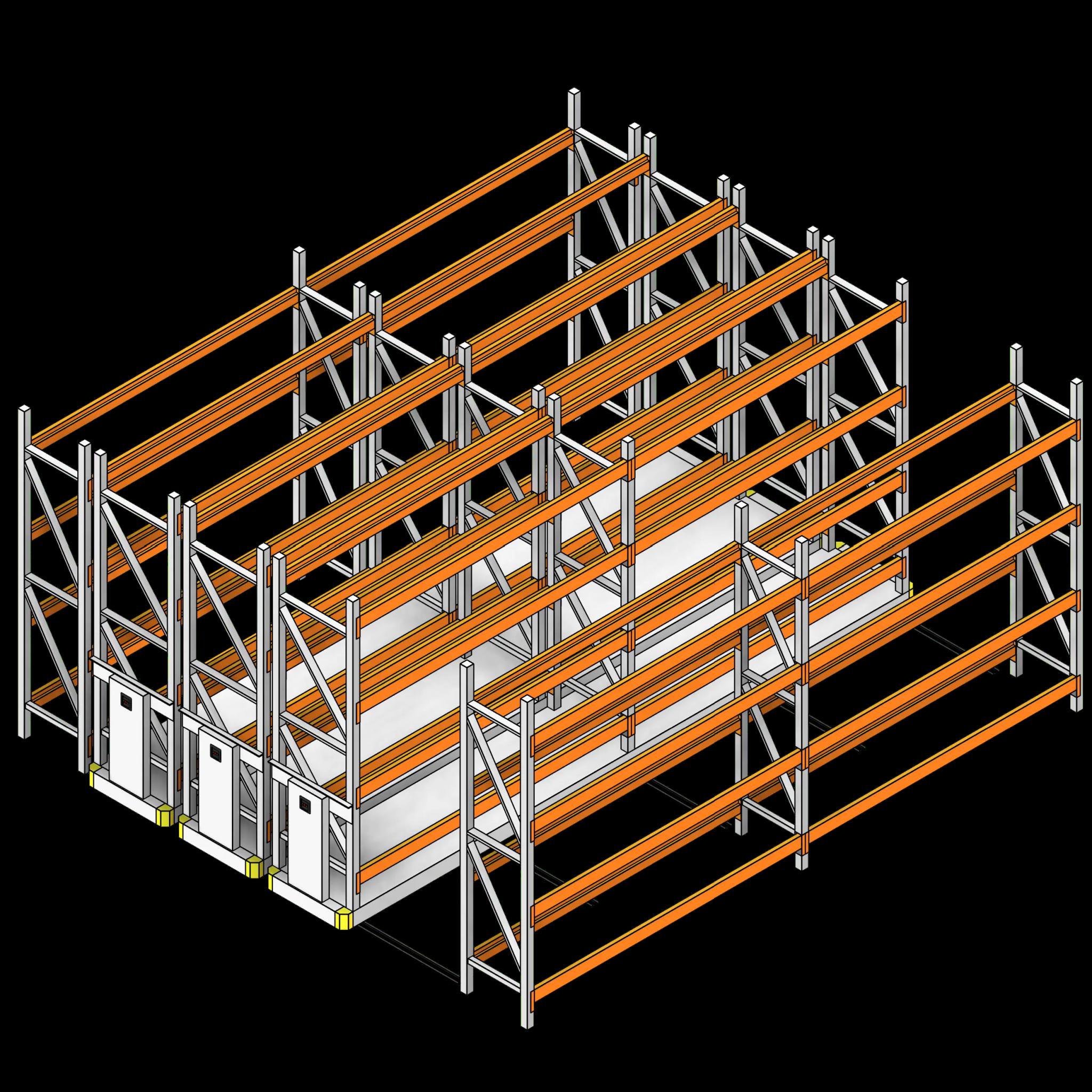 SSG High Density Industrial Pallet Rack PCS No Deck