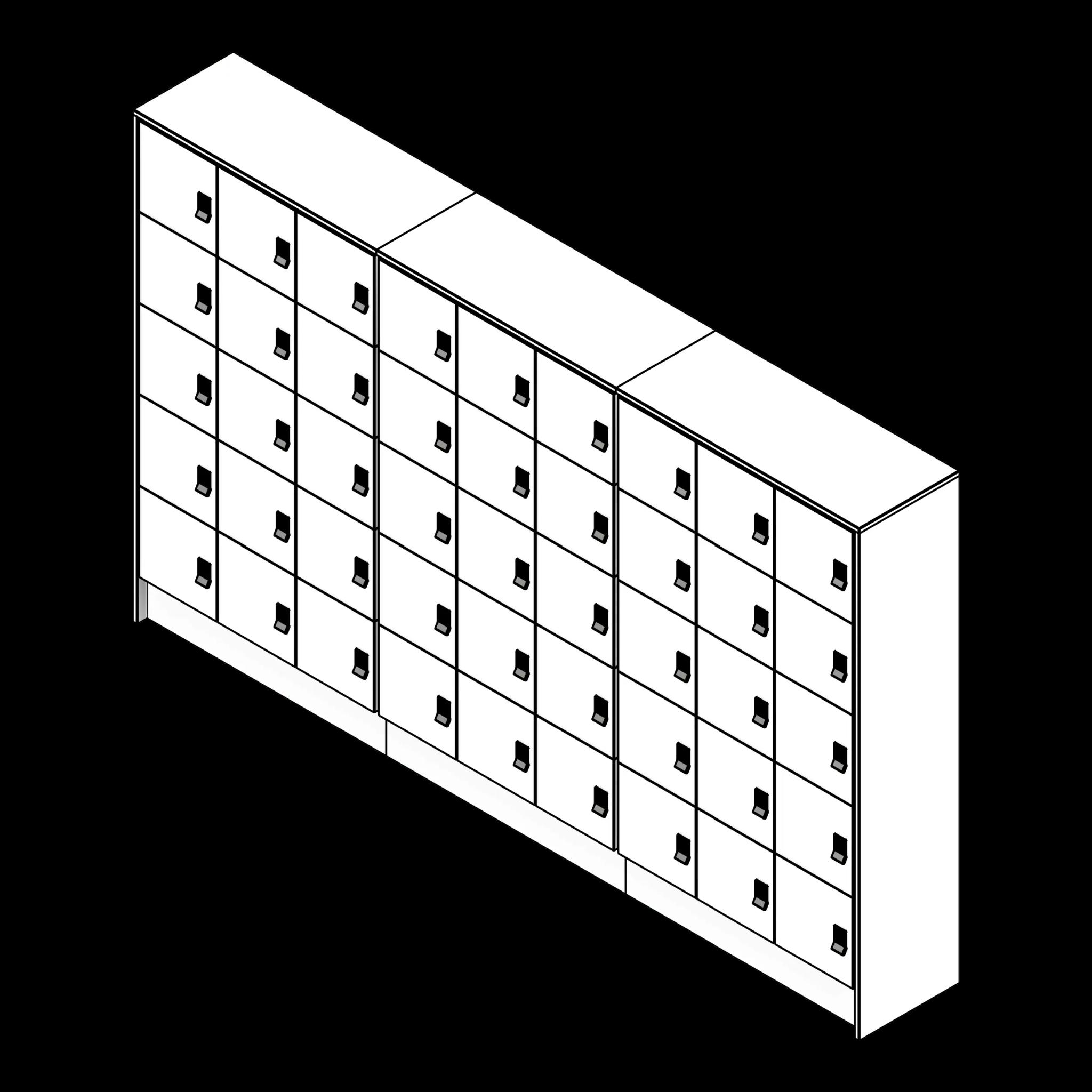 SSG Locker Day Use Pass Through LAM Sample System