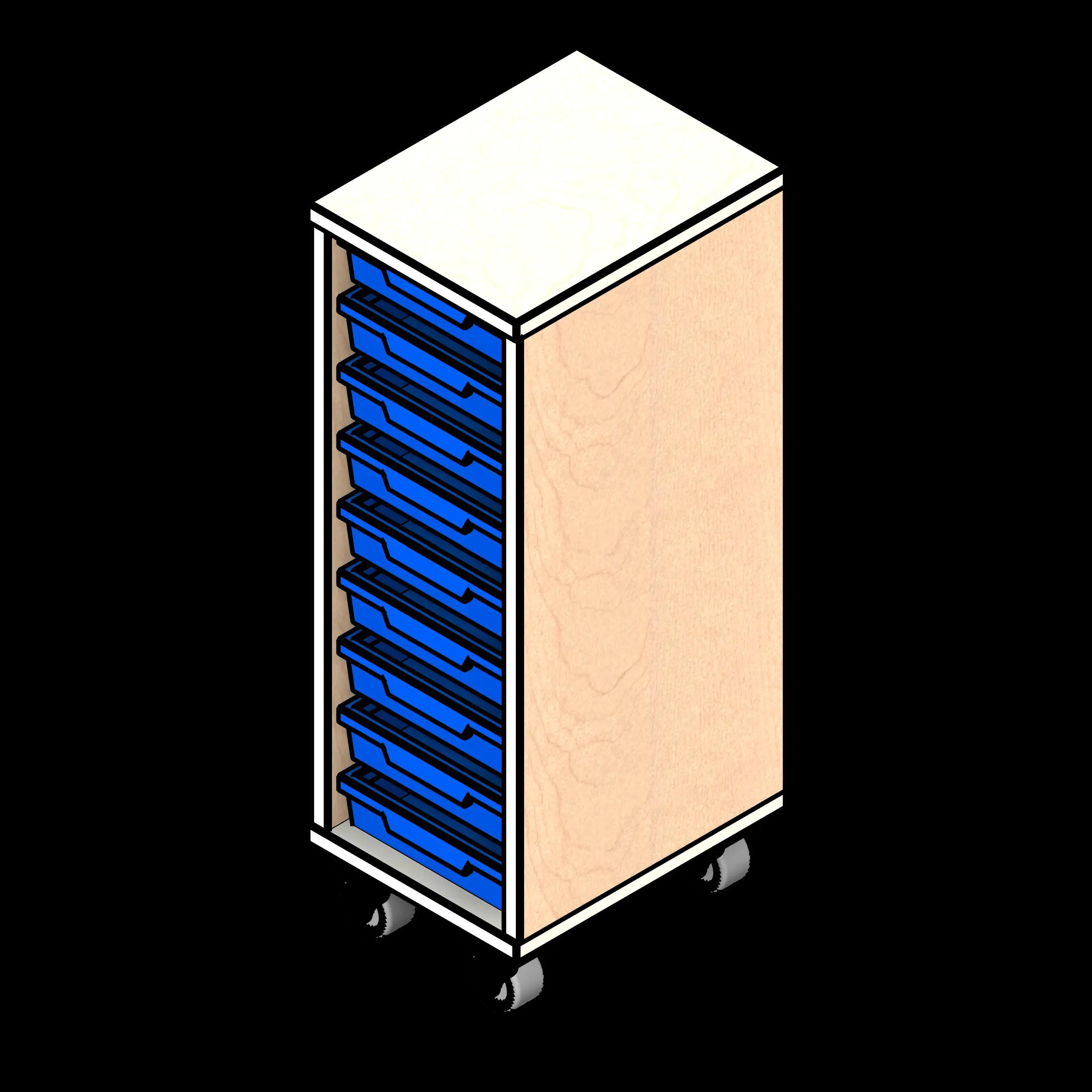 SSG Tray Storage Educational PCS 9 Tray Single Column Wood