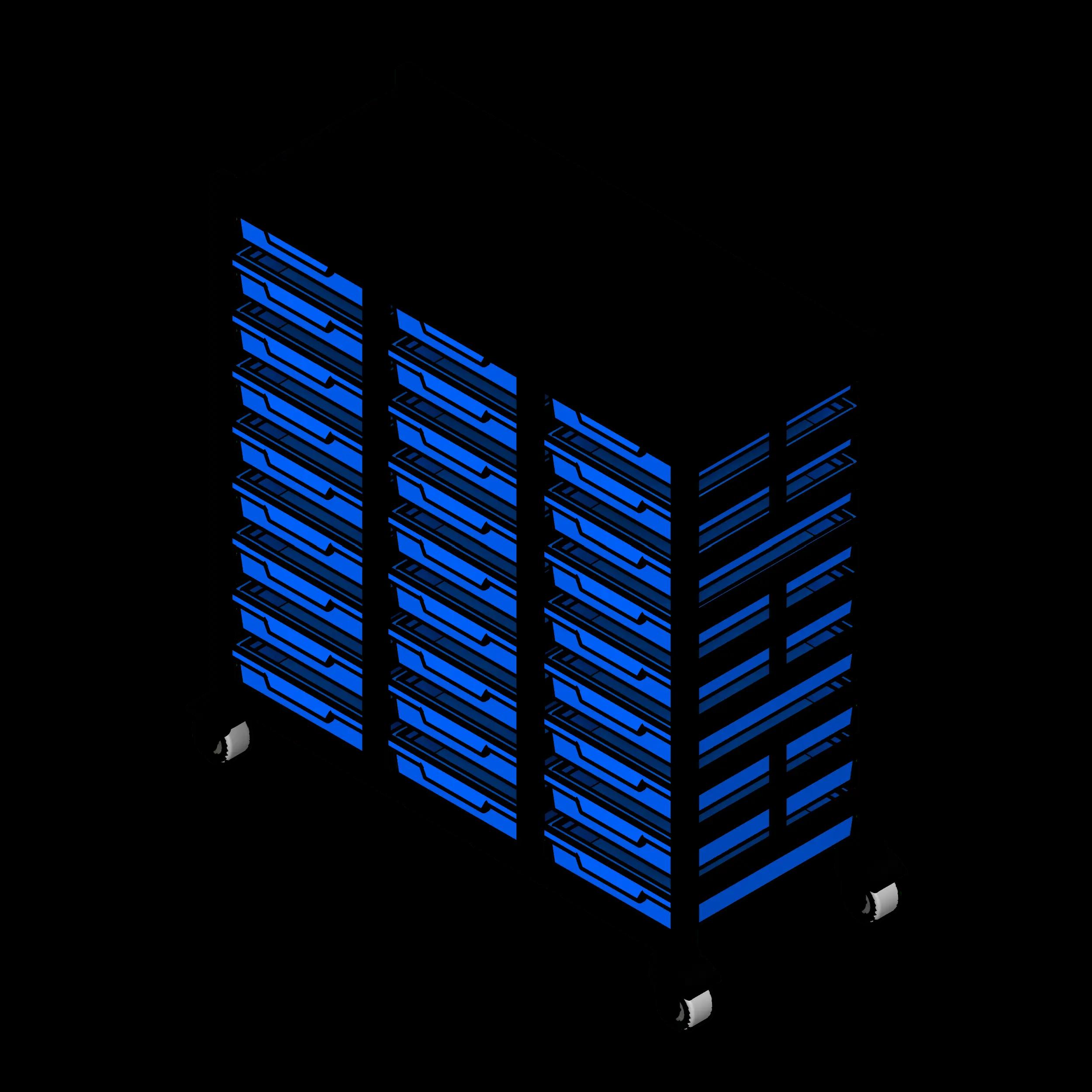 SSG Tray Storage Educational PCS 9 Tray Triple Column