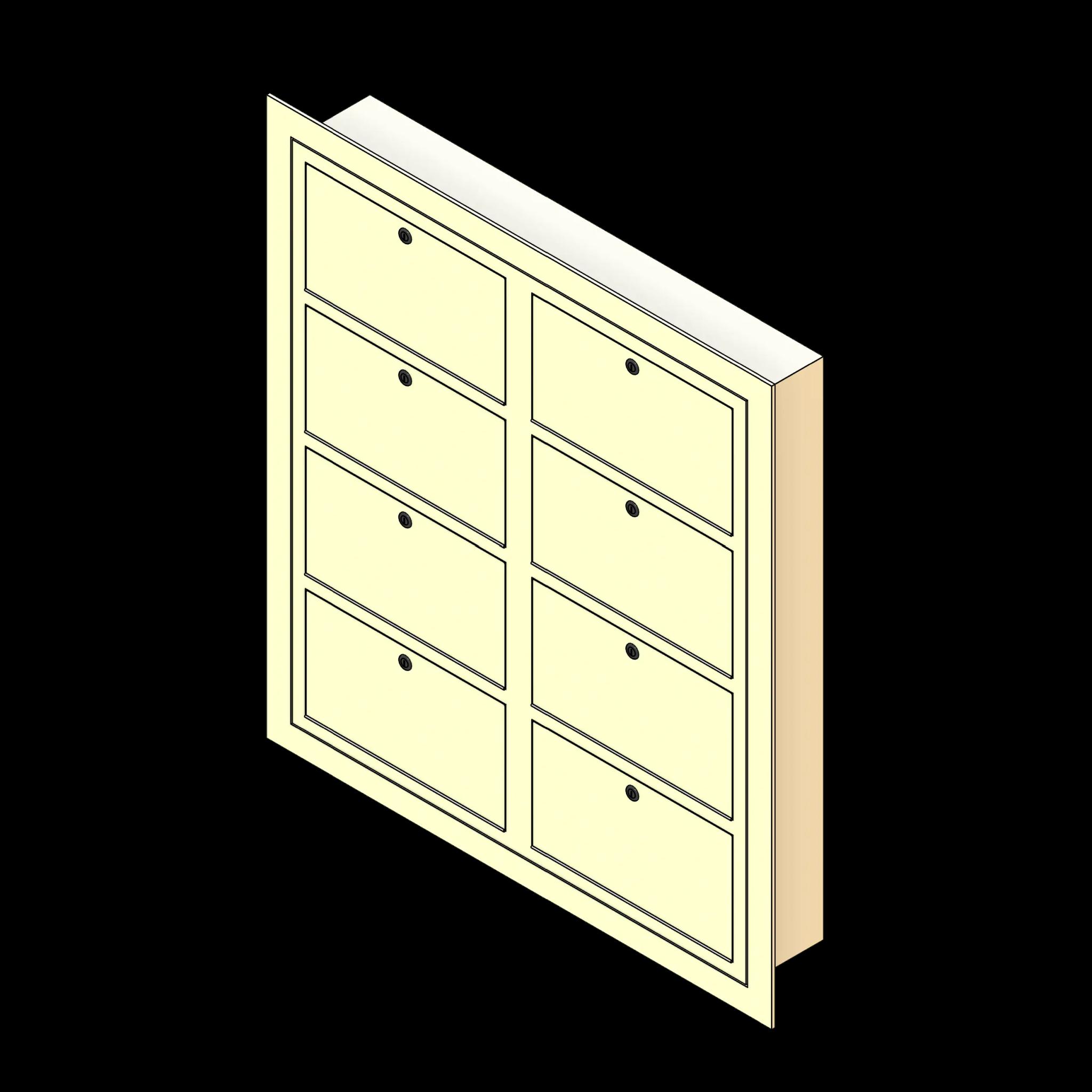 SSG Locker Outdoor Pistol Wall Mounted PCS 8 Pistol Recessed Large