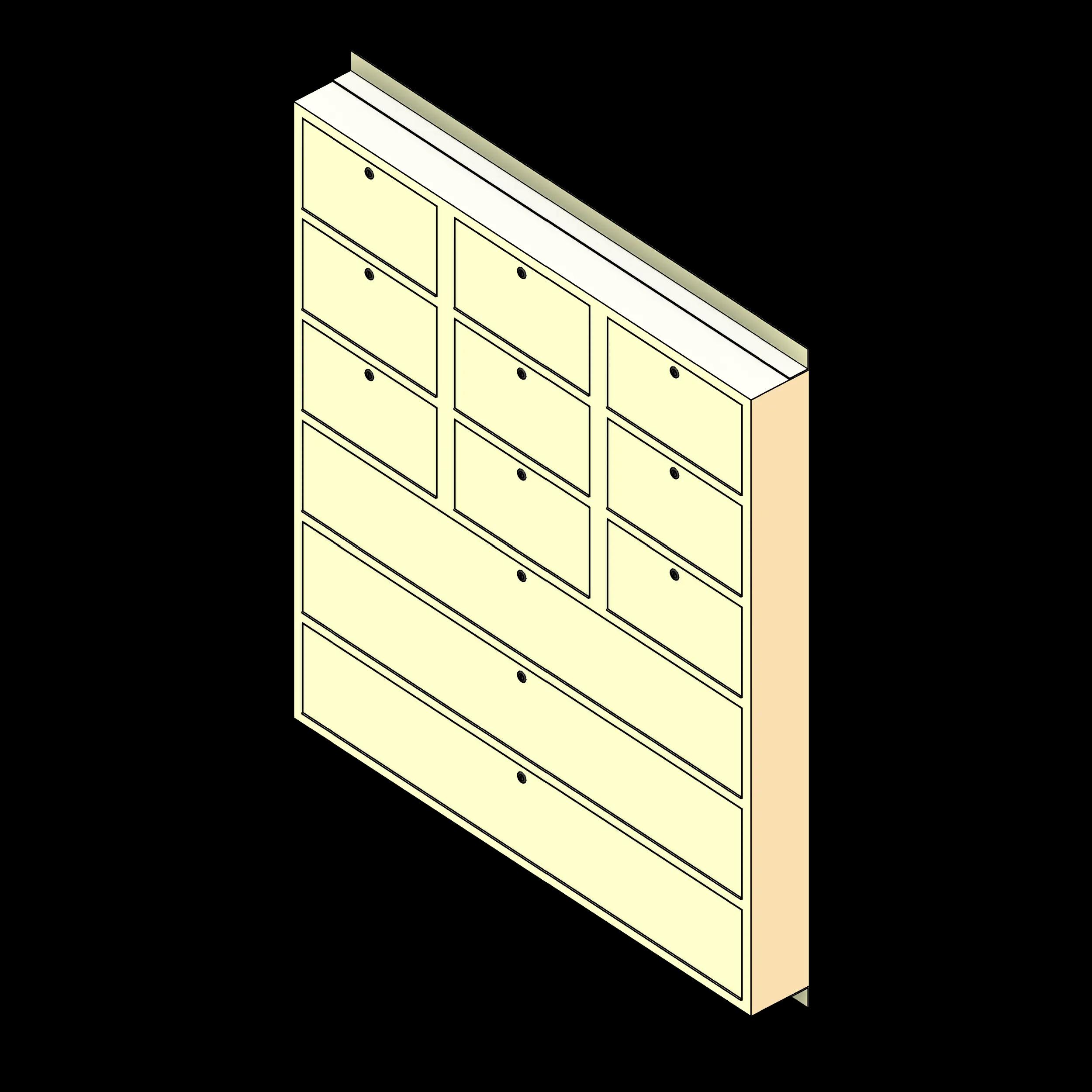 SSG Locker Outdoor Pistol Wall Mounted PCS 9 Pistol 3 Rifle