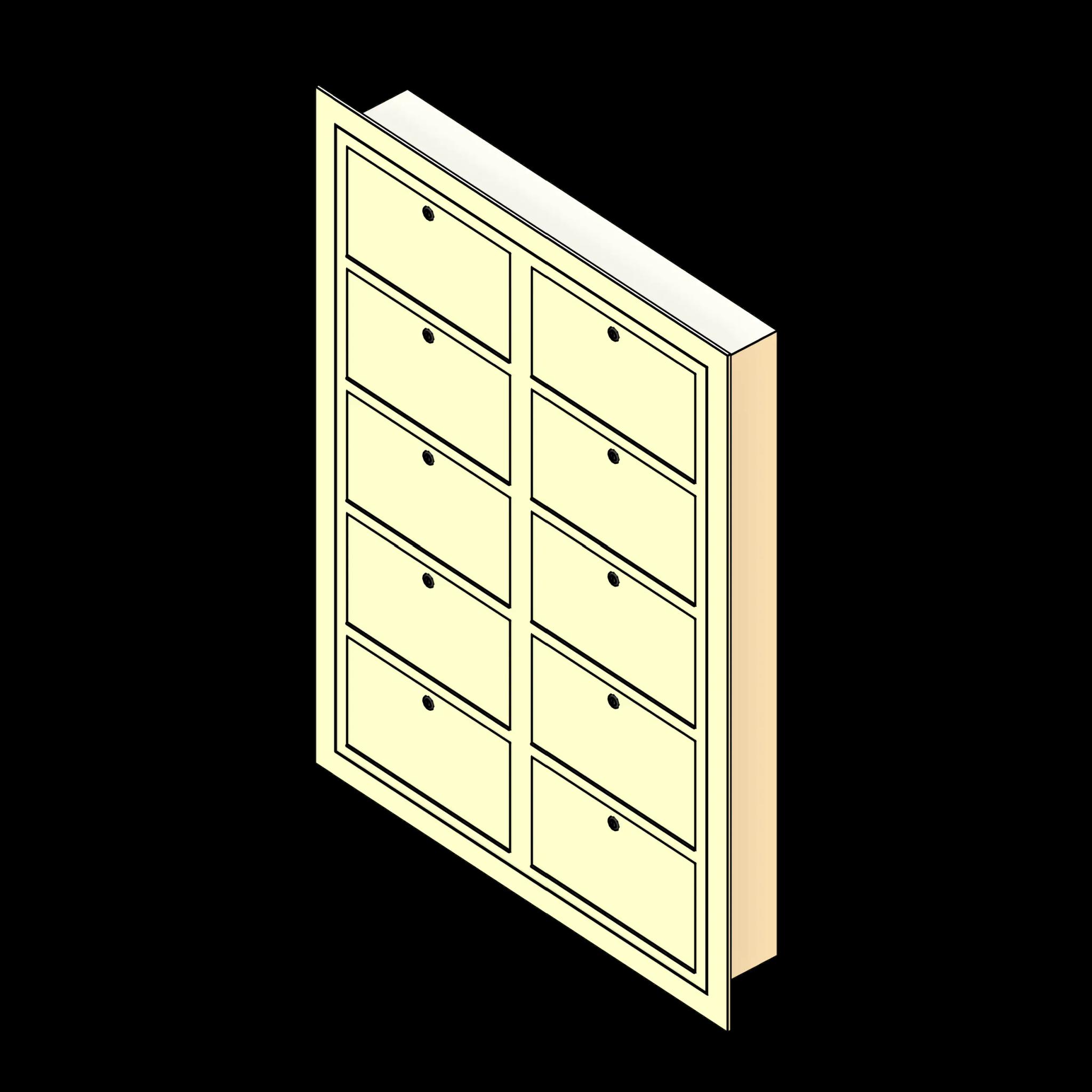 SSG Locker Outdoor Pistol Wall Mounted PCS 10 Pistol Recessed