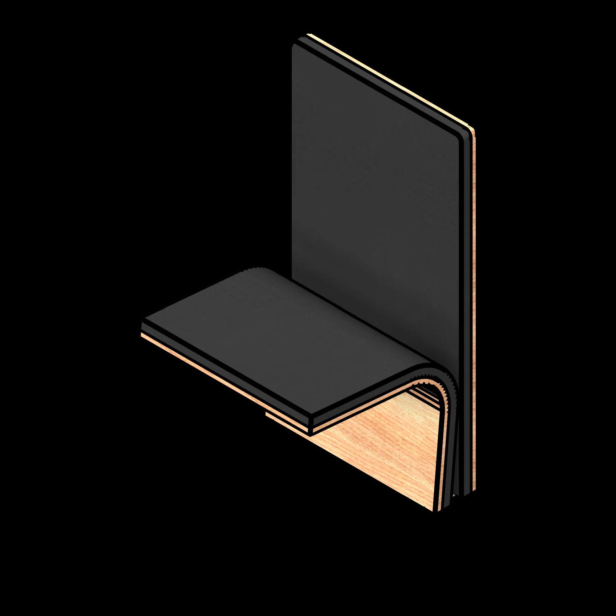 SSG Chair Cantilever Floor Mounted PLY Open