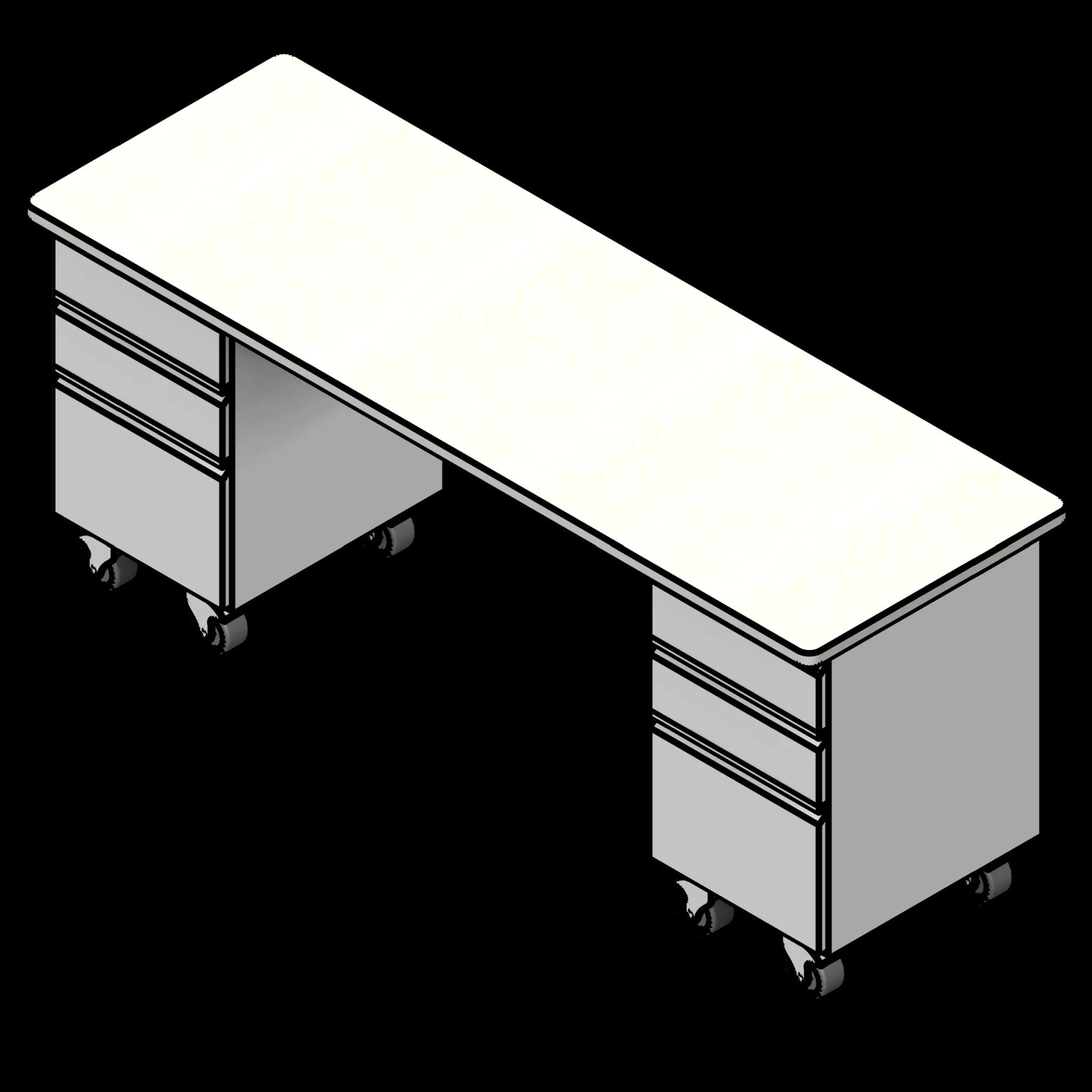 SSG Desk Educational Teacher PCS Double 72x24