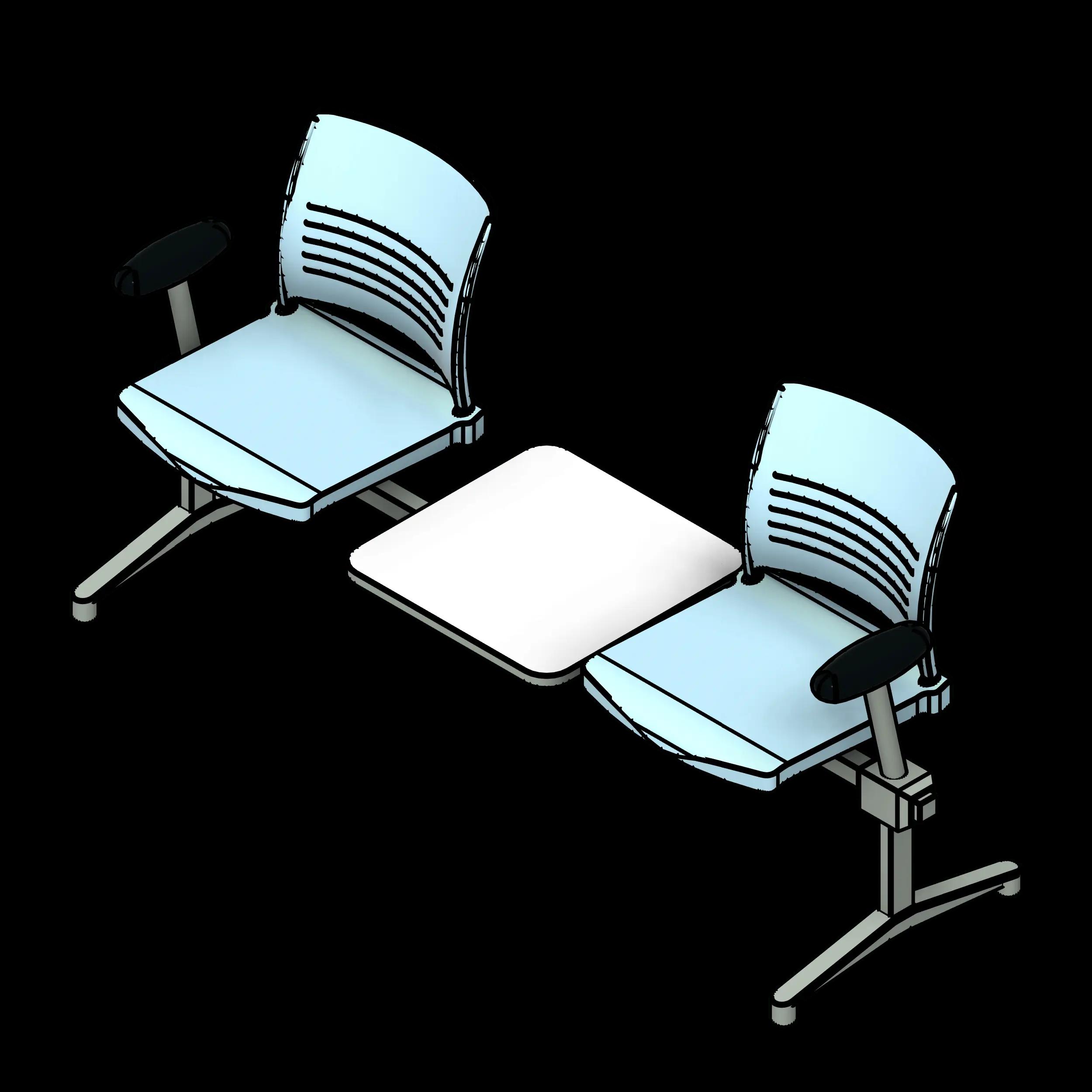 SSG Seat Tandem Armrests PPL 2 Seats 1 Inline Table